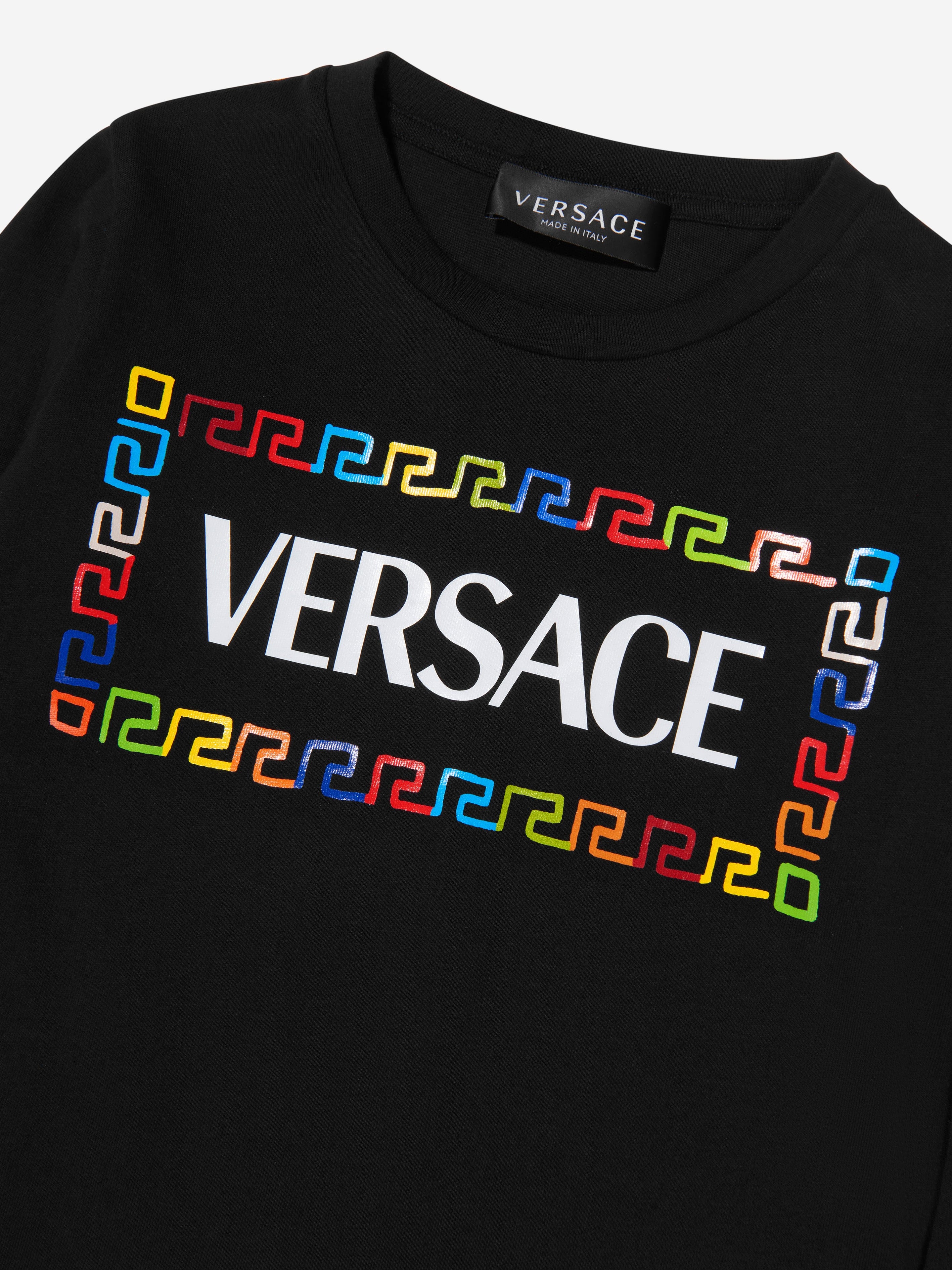 Versace Kids Long Sleeve Logo T-Shirt