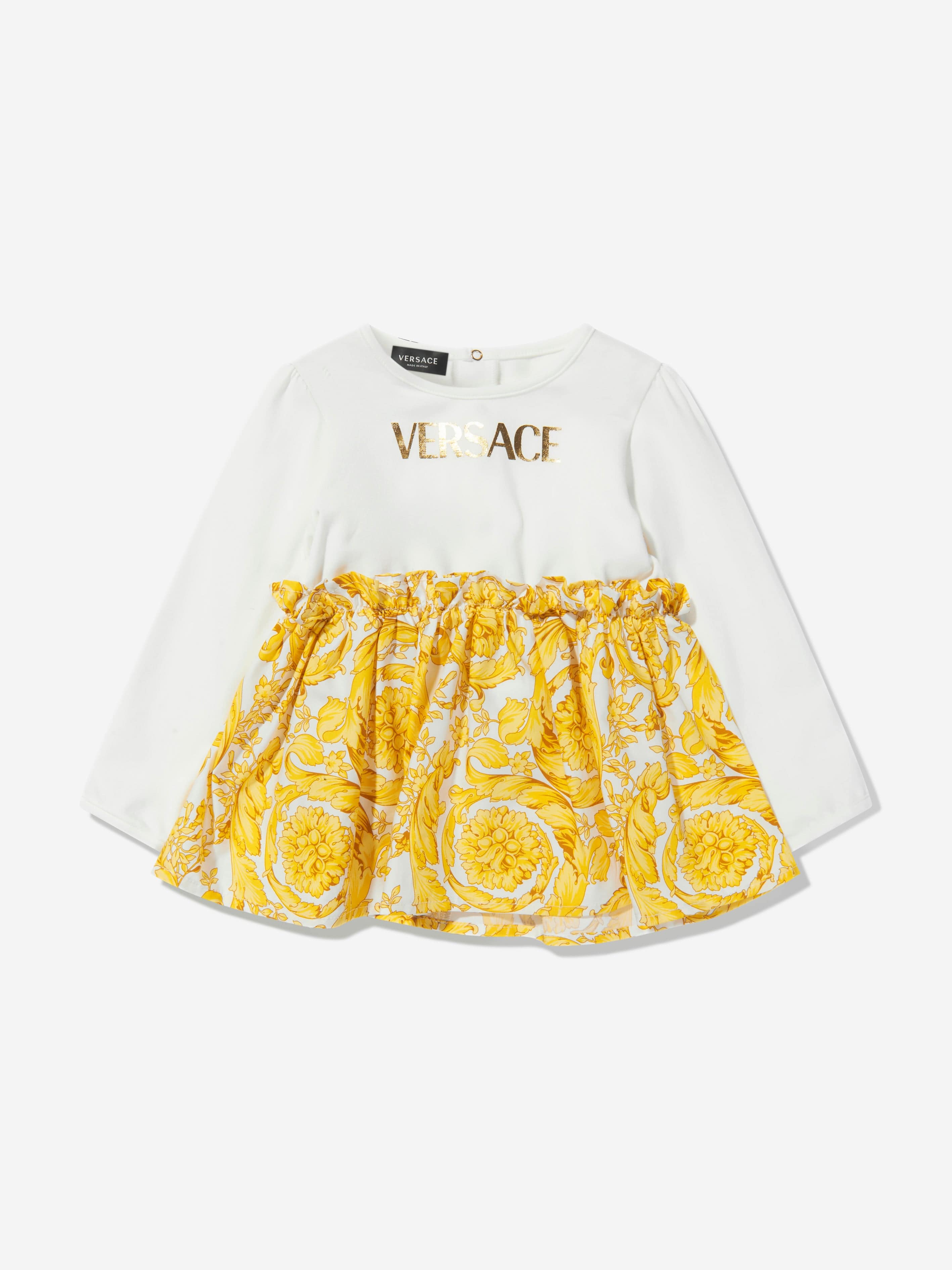 Versace Baby Girls Barocco Dress With Bloomers