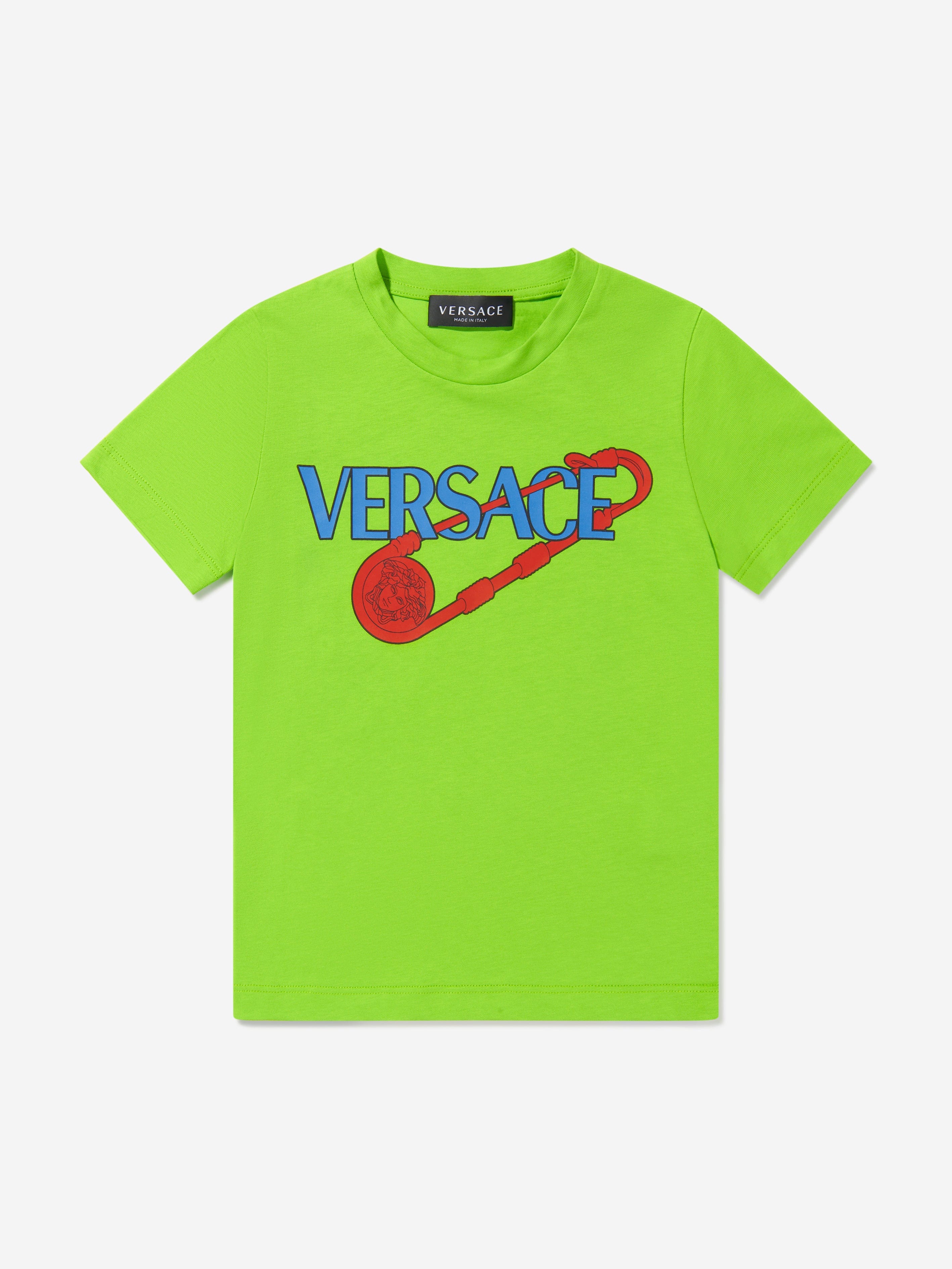 Versace Boys Safety Pin Logo T-Shirt