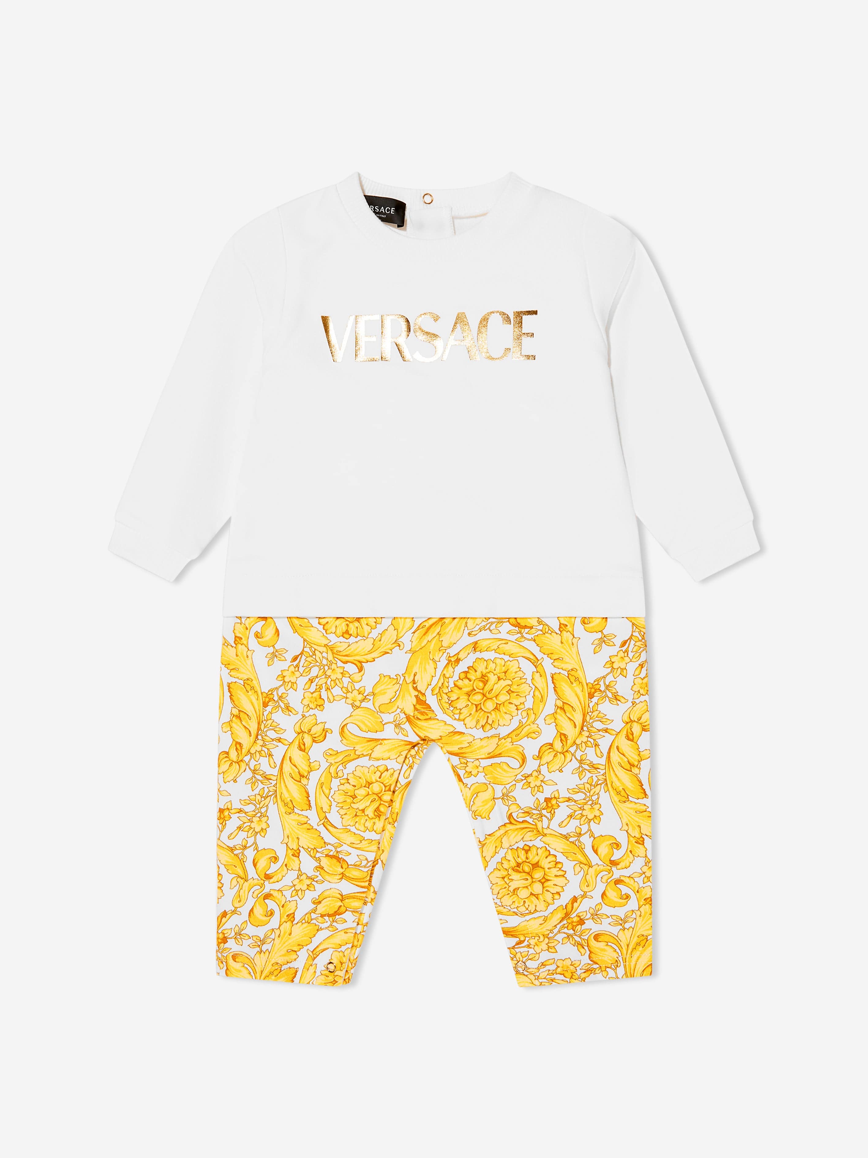 Versace Baby Barocco Logo Romper