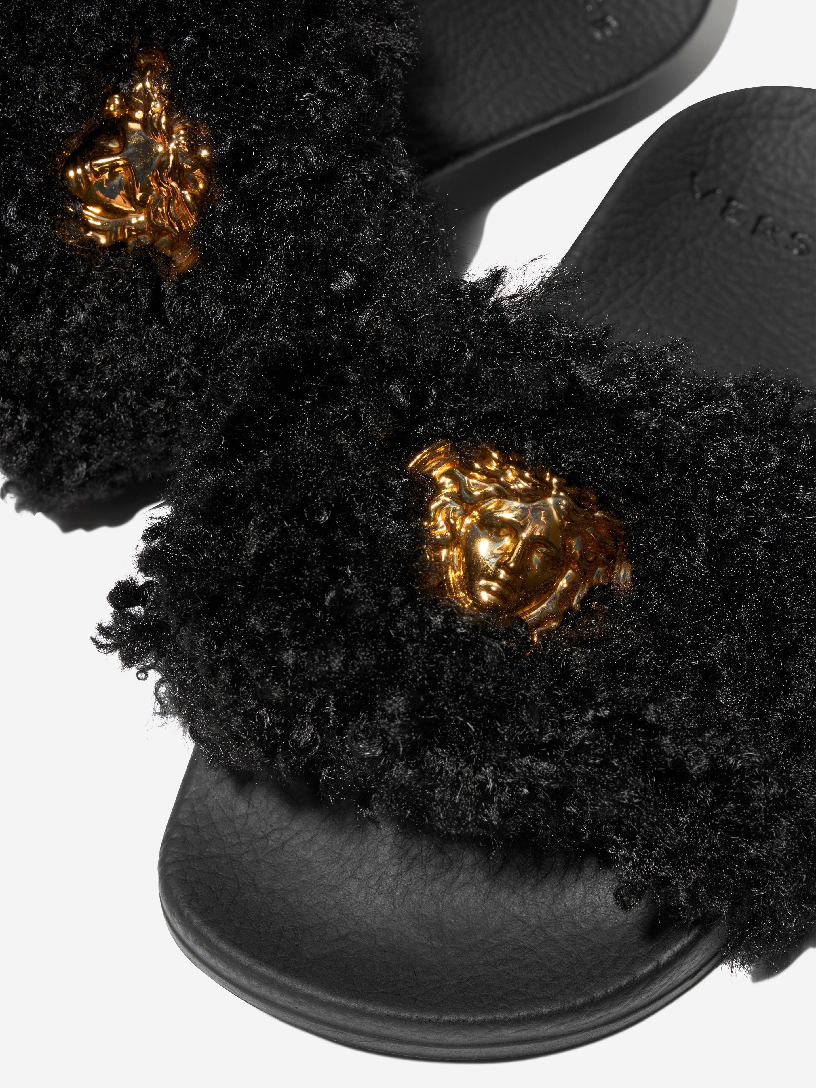 Versace Kid Fluffy Medusa Sliders