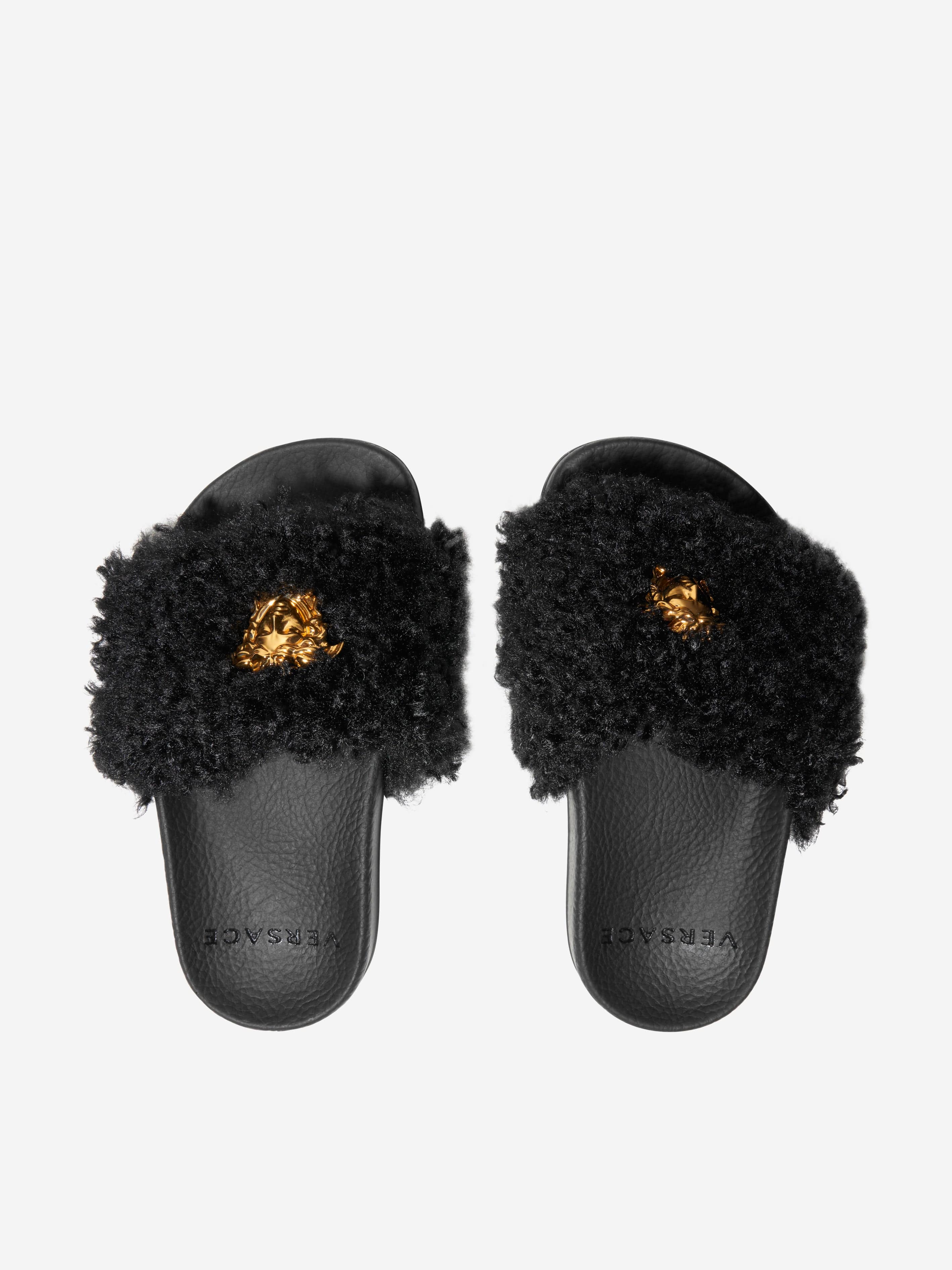 Versace Kid Fluffy Medusa Sliders