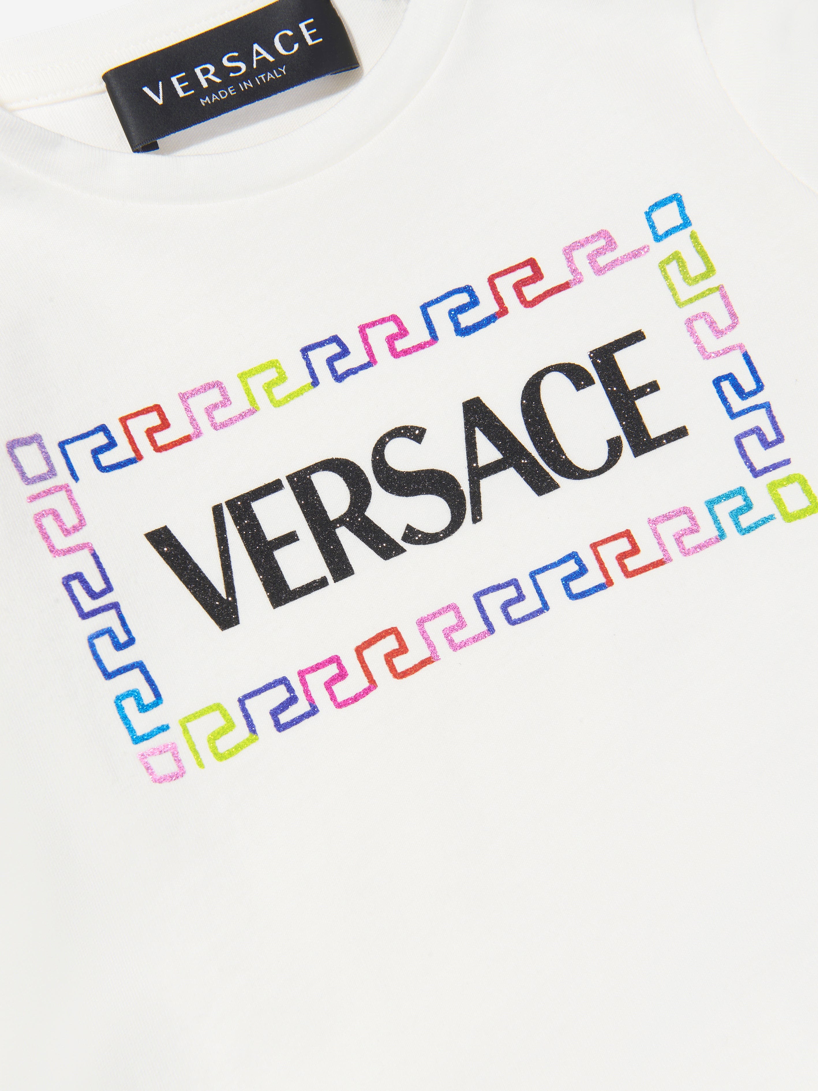 Versace Baby Girls Long Sleeve Logo T-Shirt