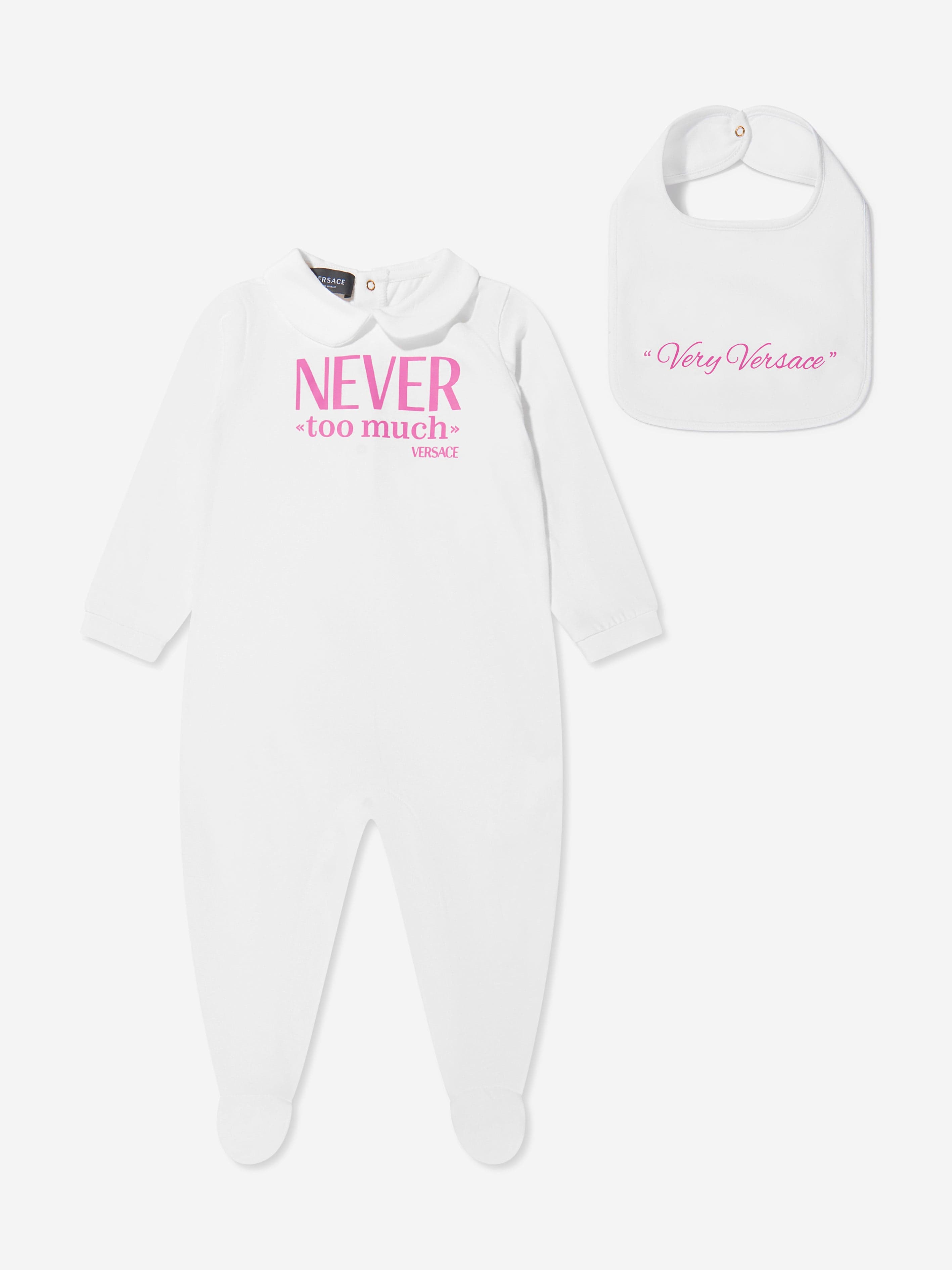 Versace Baby Girls 2 Piece Babygrow Set