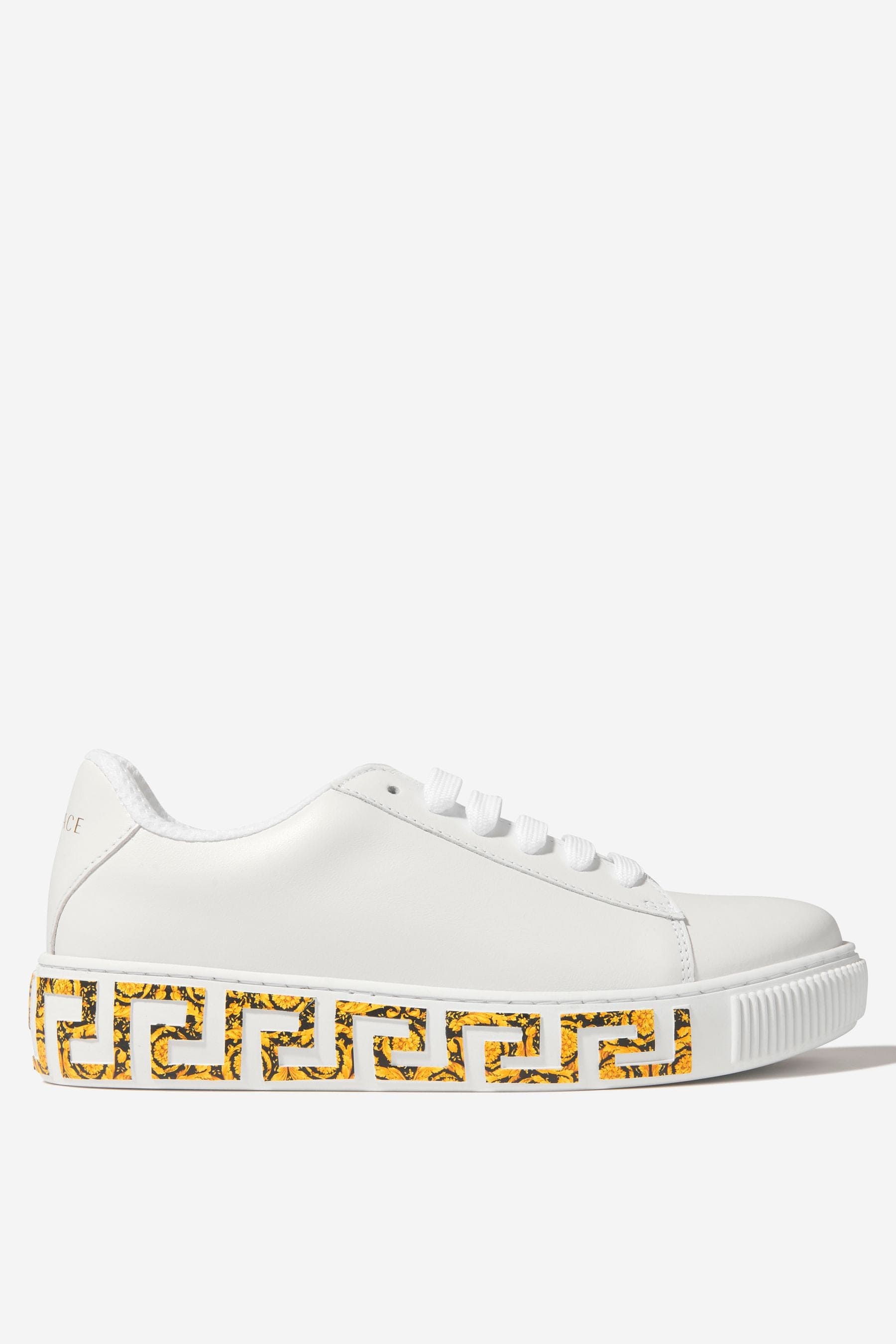 Versace Kids Leather La Greca Trainers