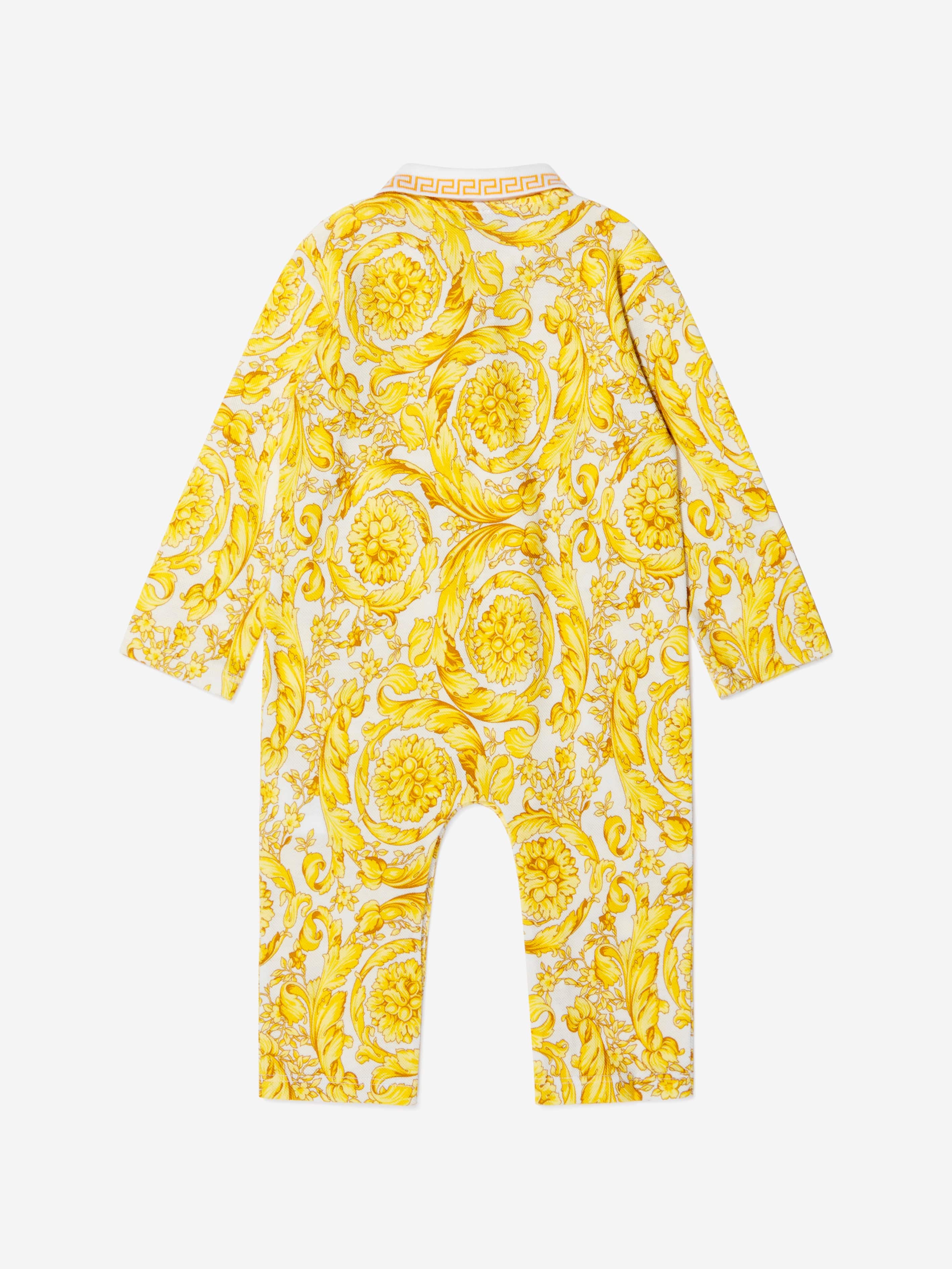 Versace Baby Unisex Cotton Barocco Print Romper