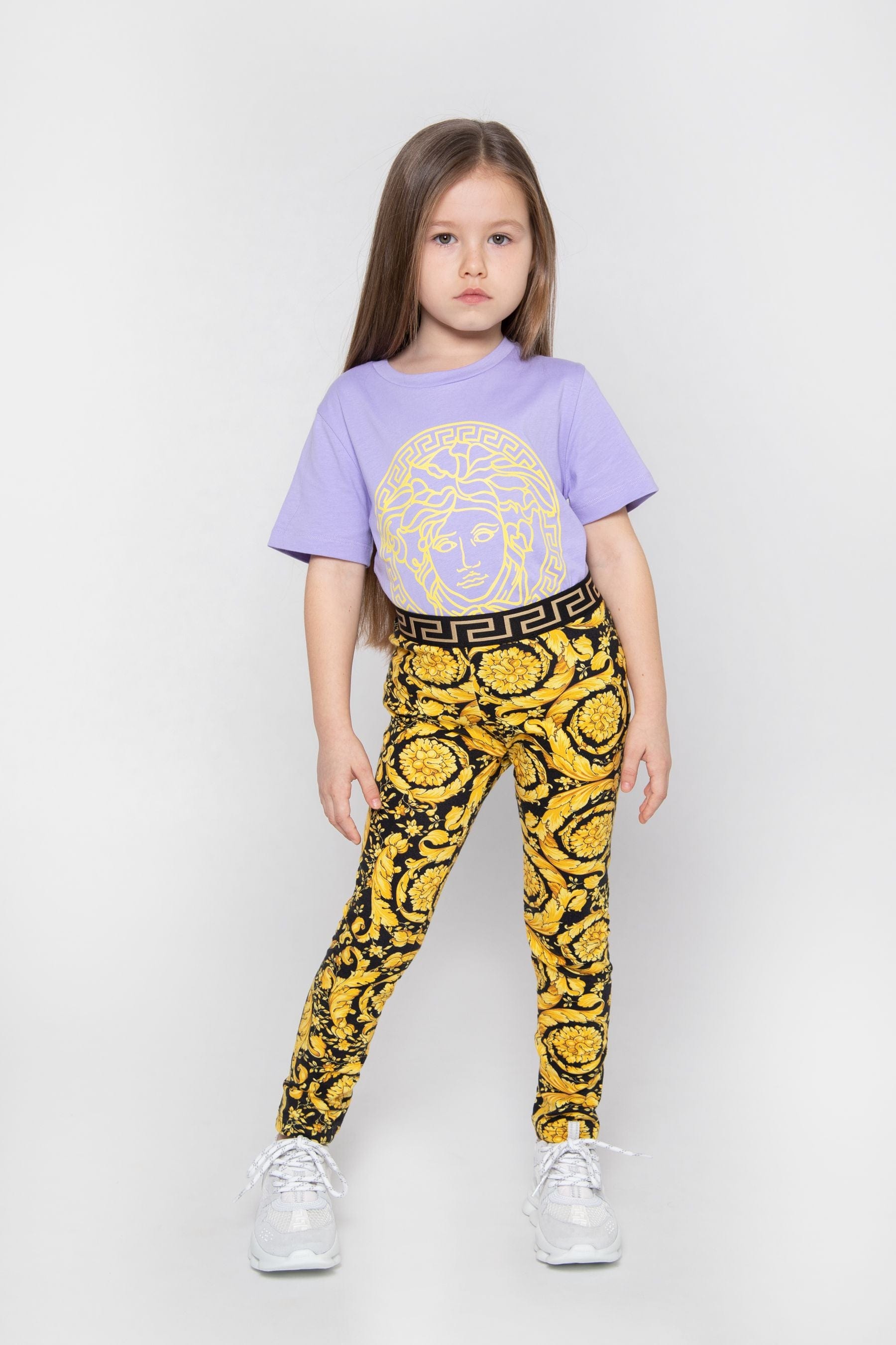 Versace Girls Baroque Print Leggings