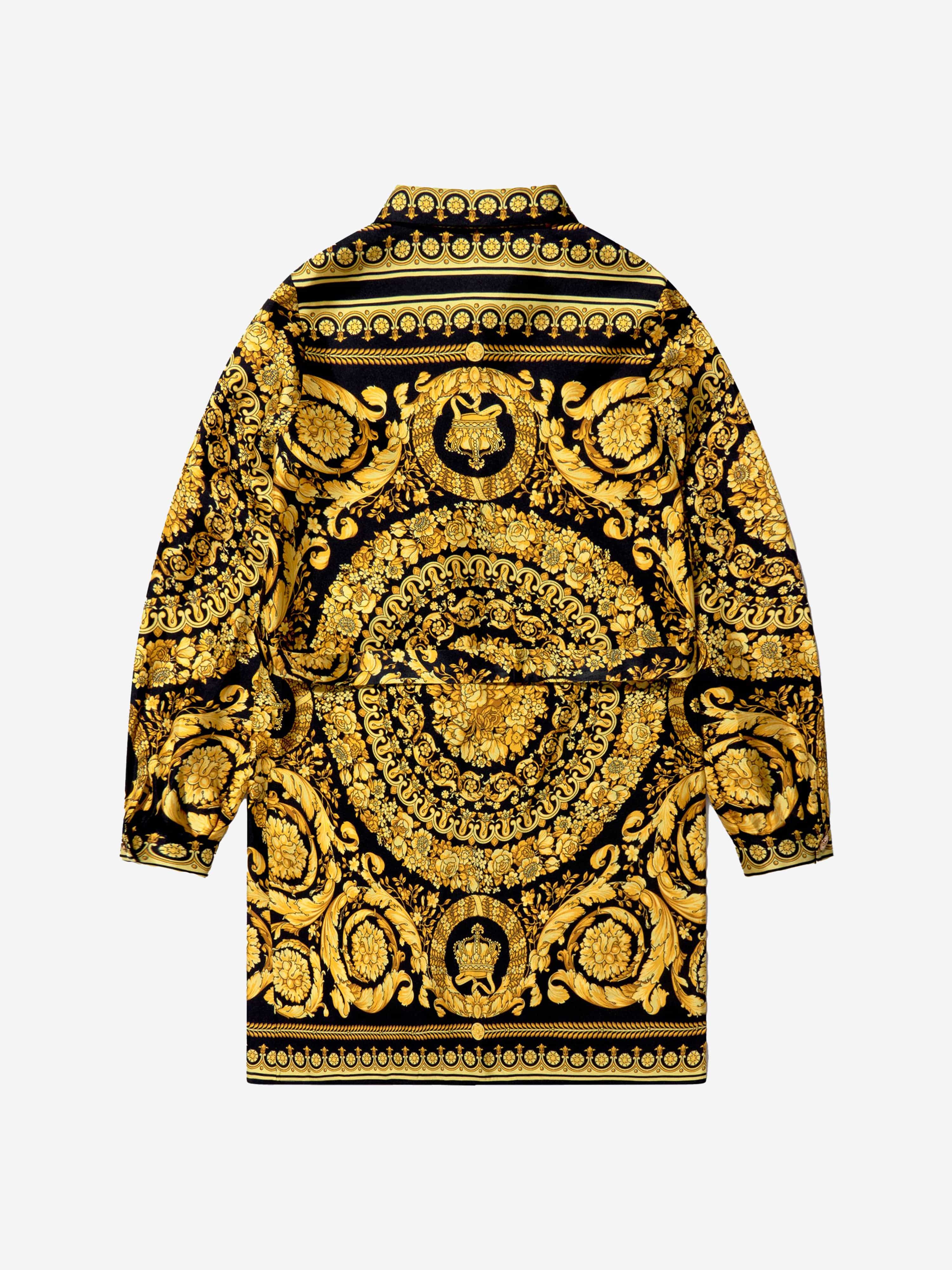 Versace Girls Baroque Print Shirt Dress