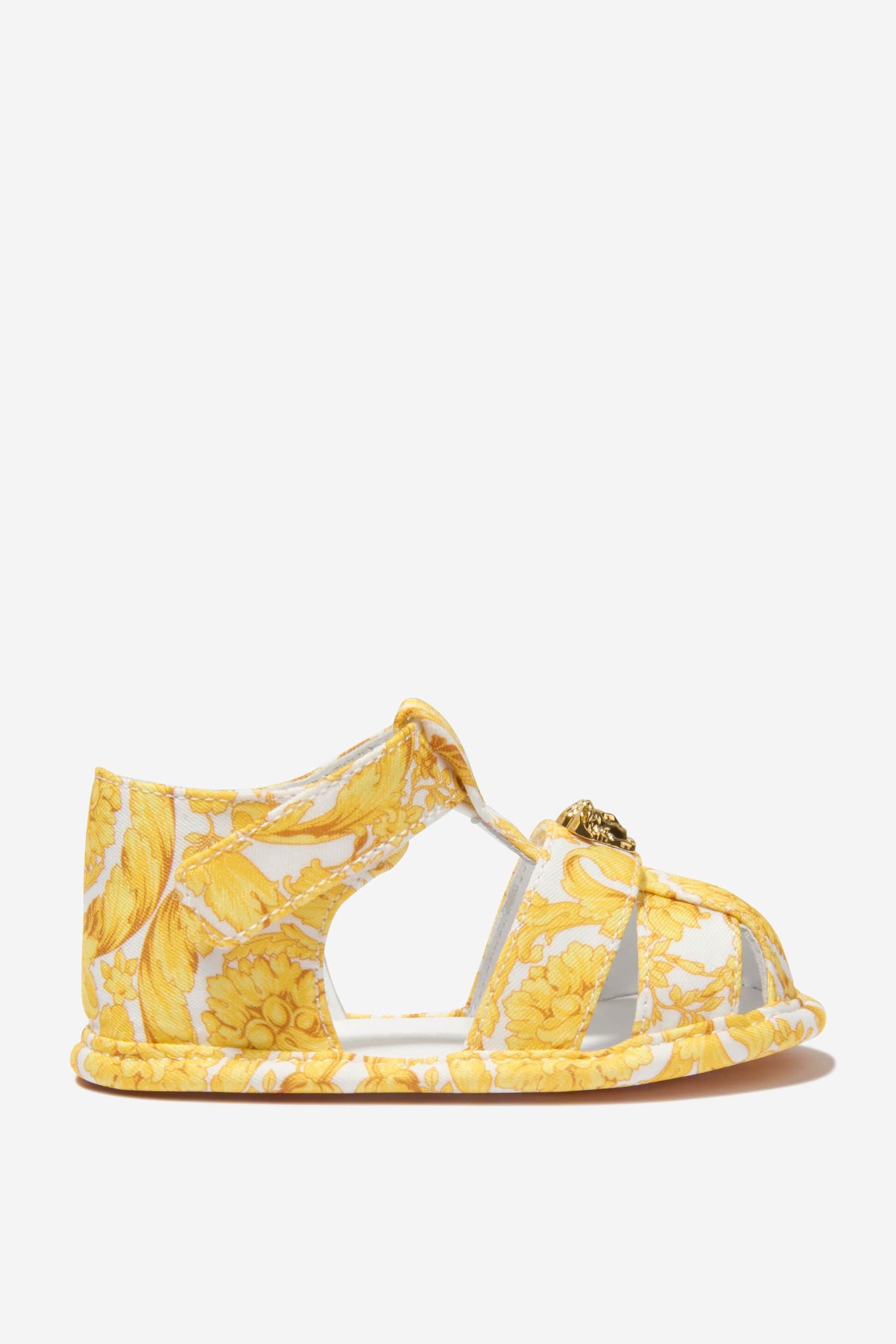 Versace Baby Unisex Barocco Print Pre-Walker Sandals