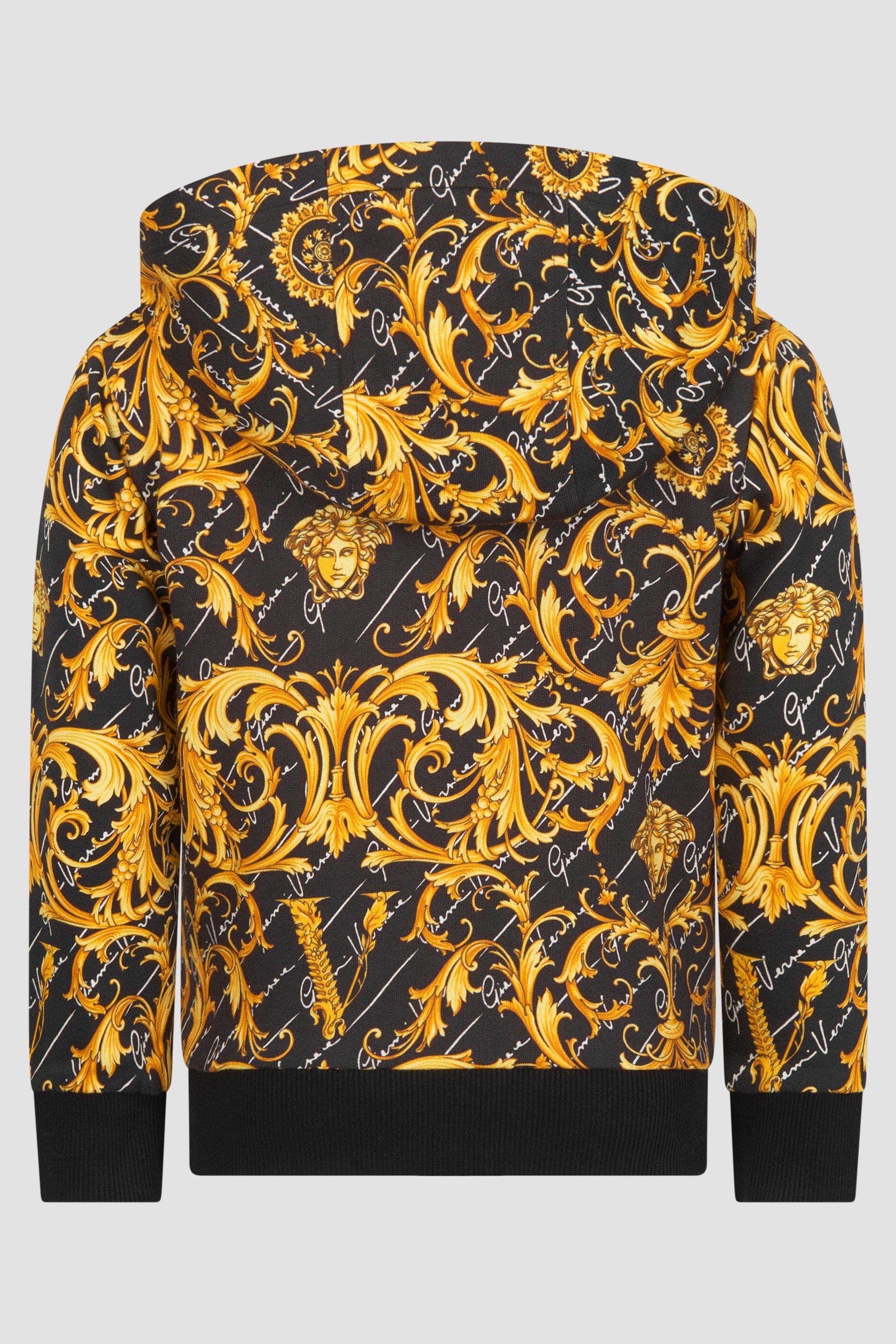 Versace Girls Baroque Cotton Zip Up Top