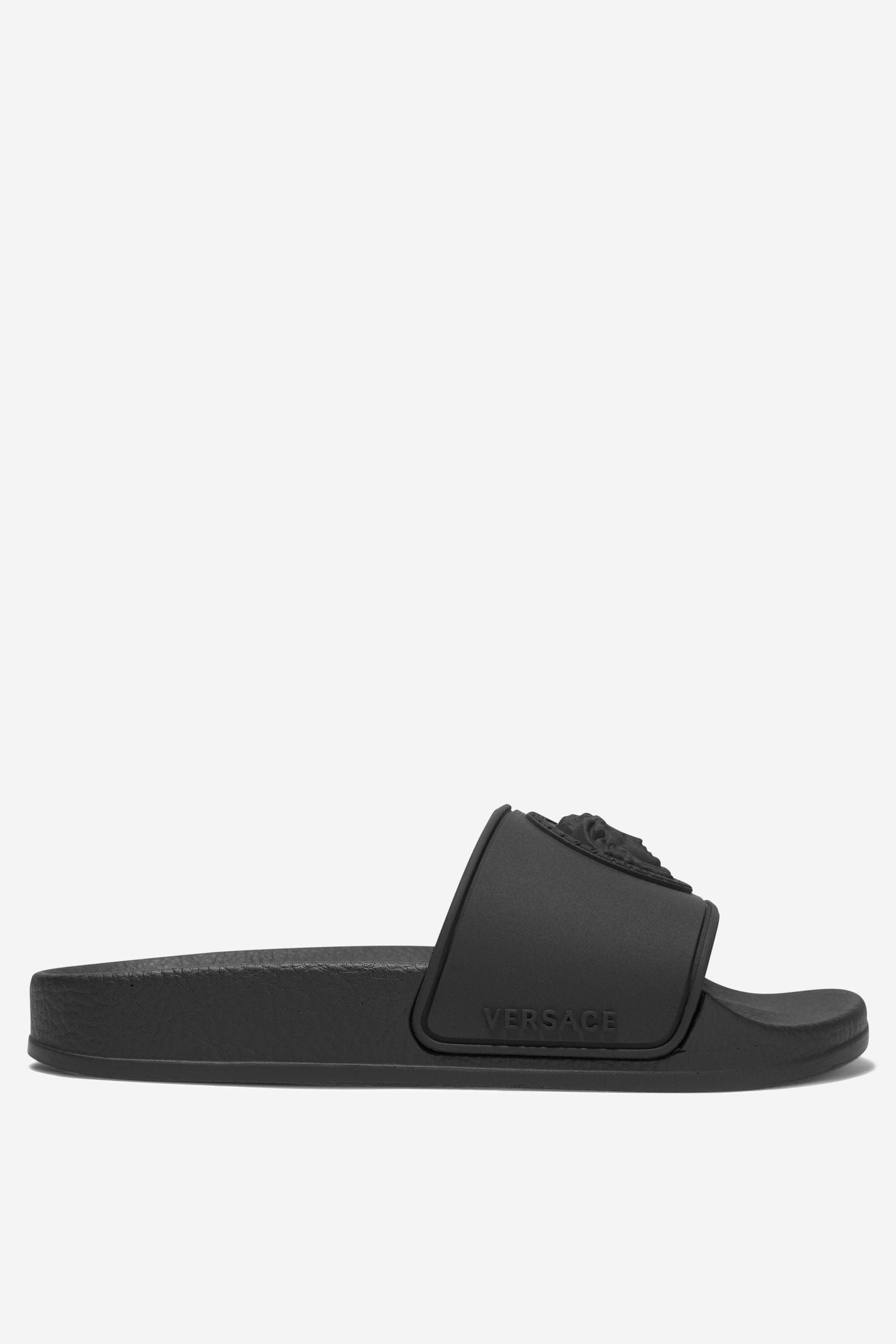 Versace Kids Medusa Logo Sliders in Black