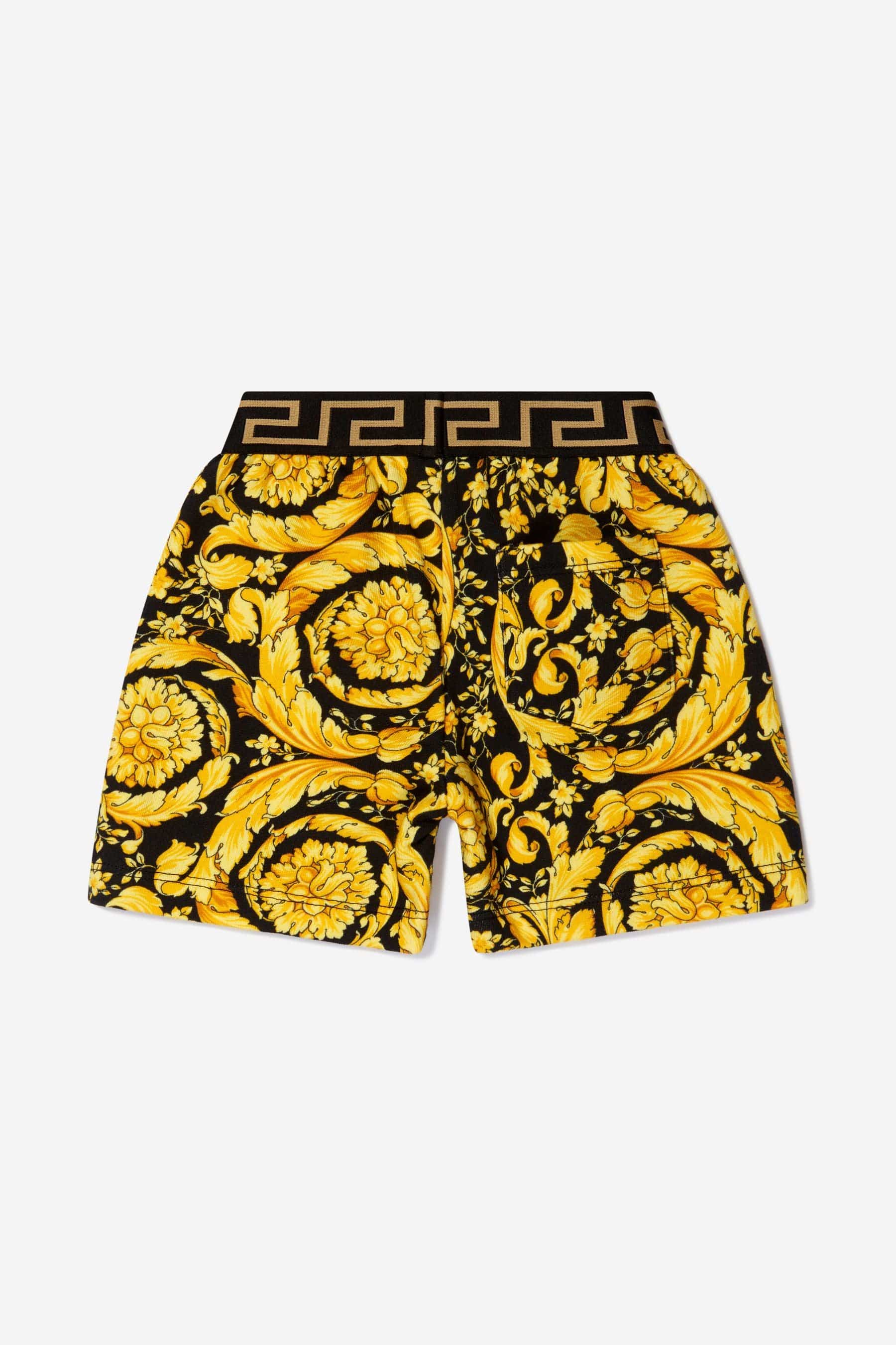 Versace Baby Boys Barocco Shorts in Black