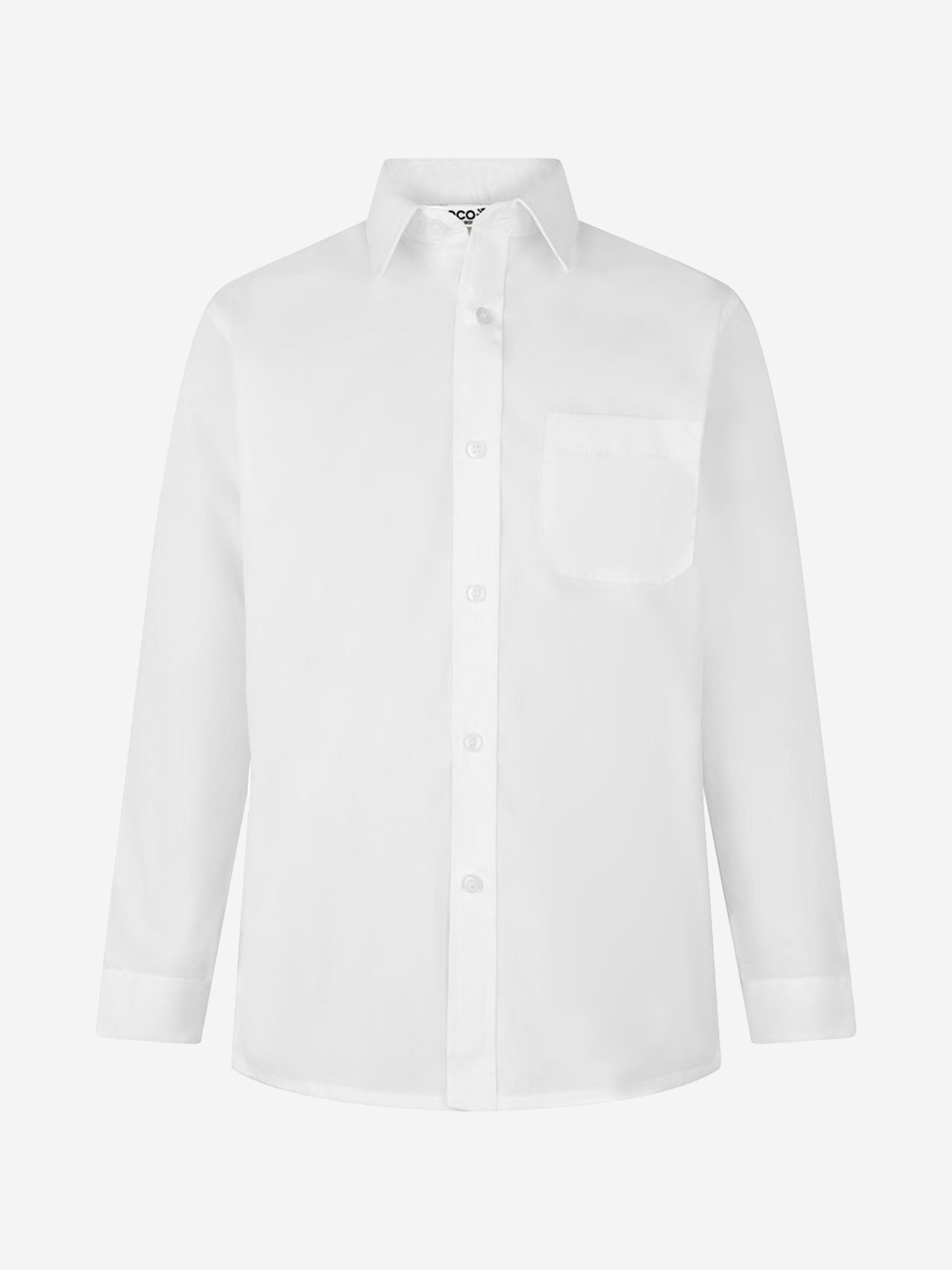 Zeco Boys School Long Sleeve Shirt Twin Pack in White