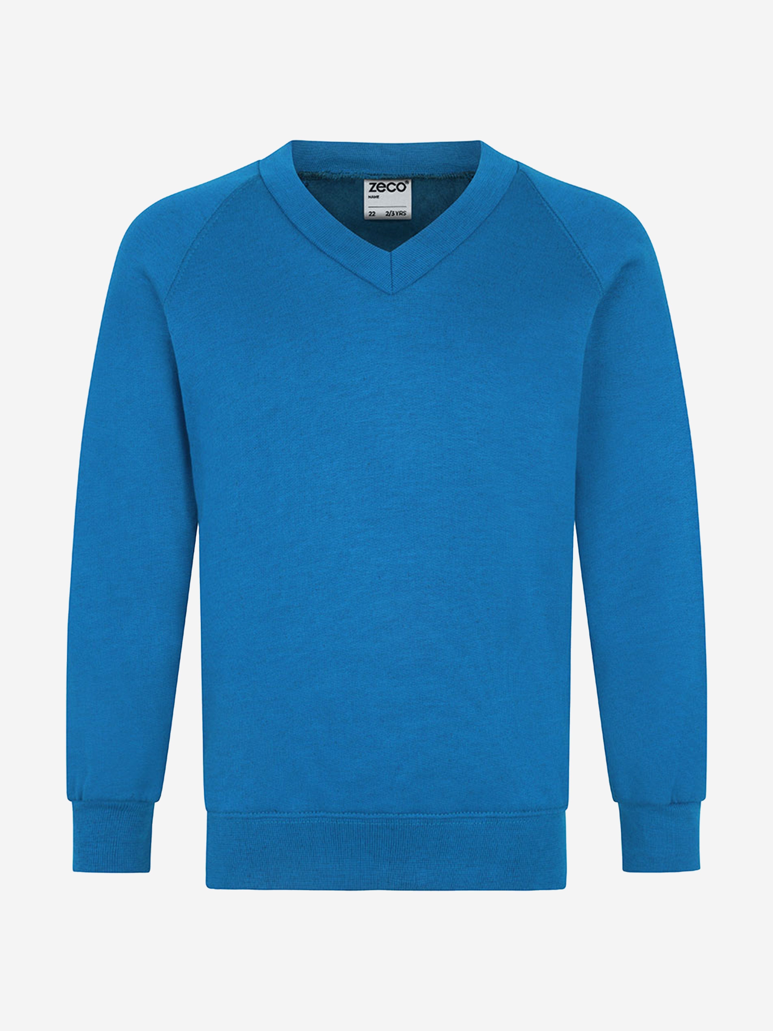 Zeco Kids School V-Neck Sweatshirt in Blue