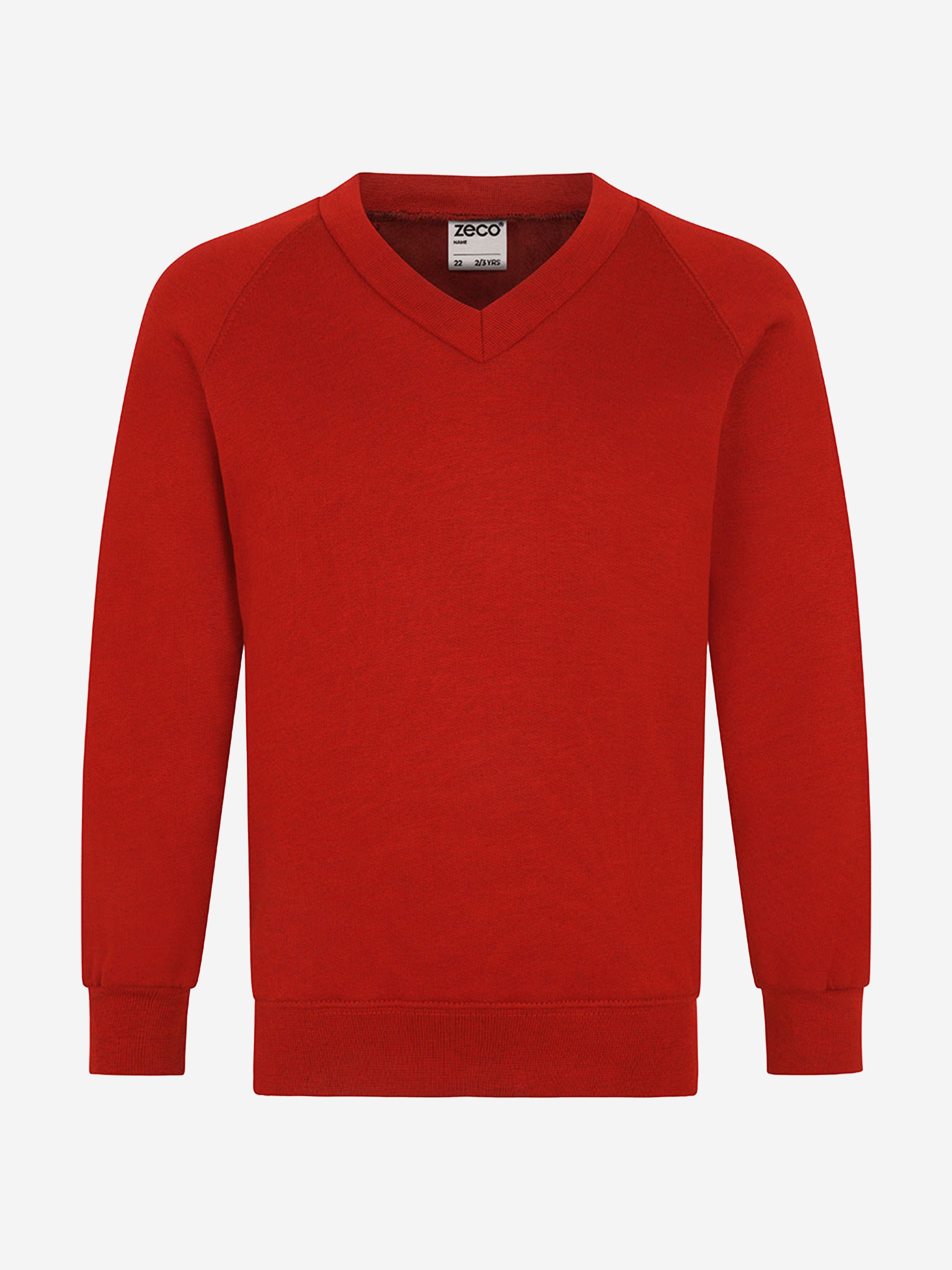 Zeco Kids School V-Neck Sweatshirt in Red