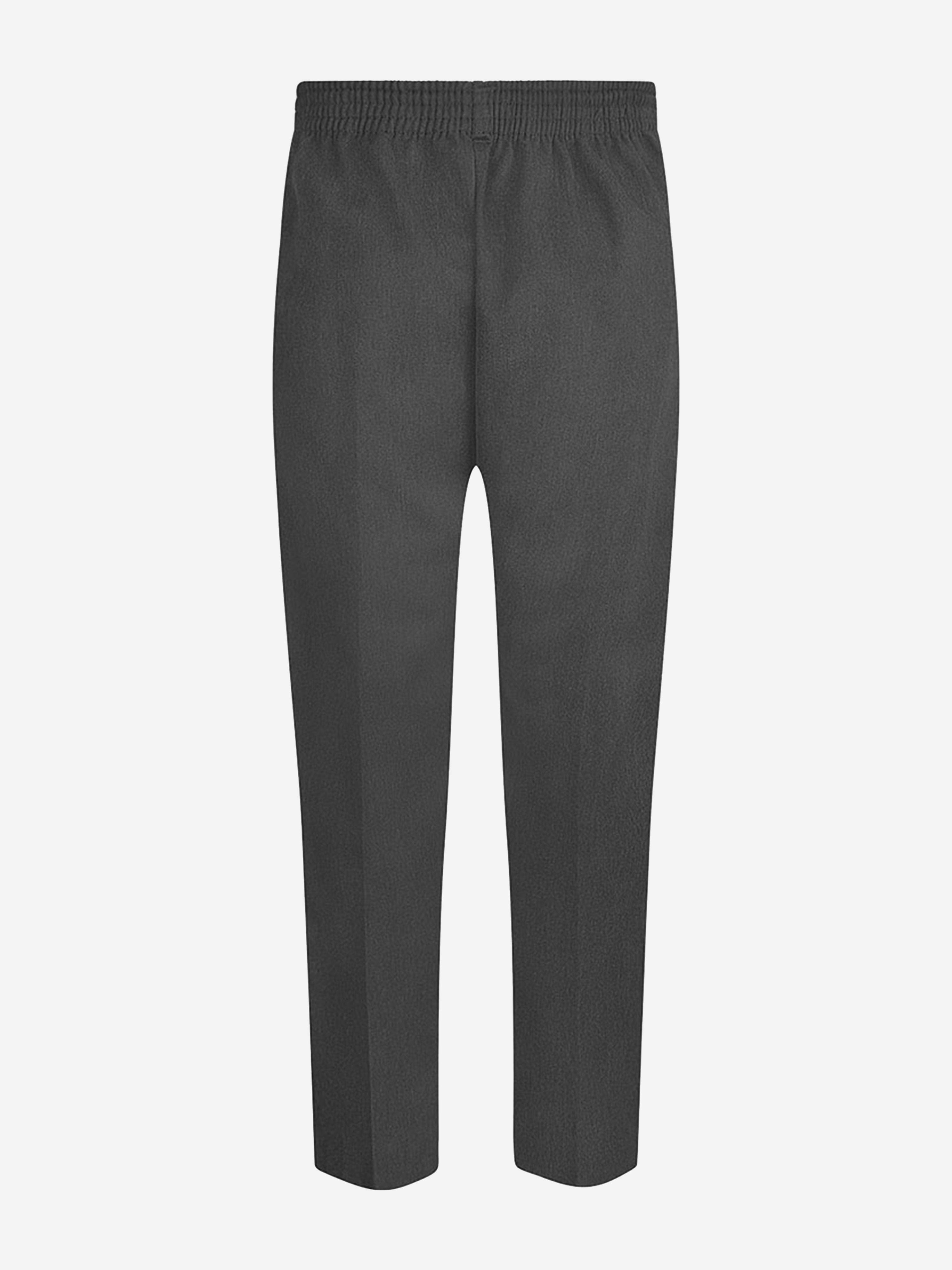 Zeco Boys School Full Elastic Pull Up Trousers in Grey