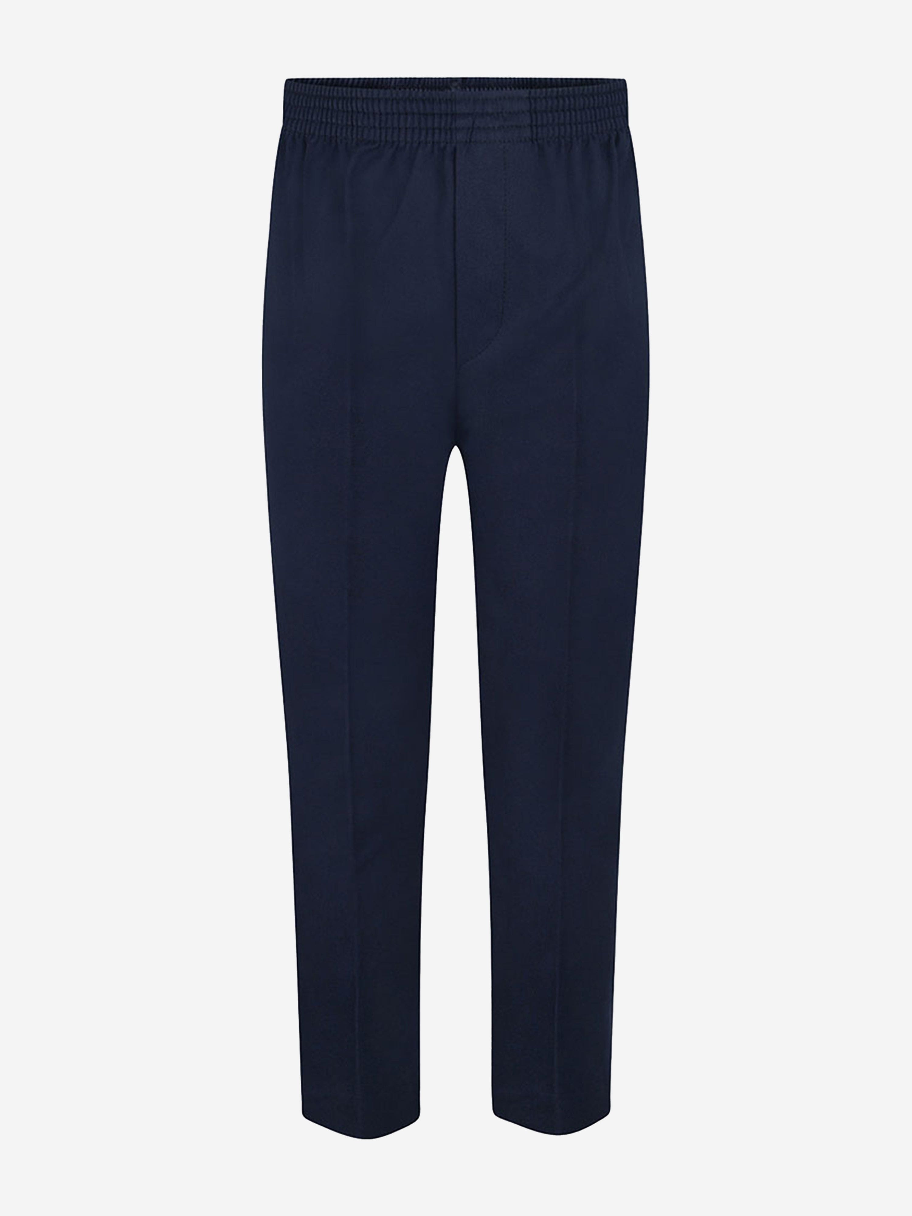 Zeco Boys School Full Elastic Pull Up Trousers in Navy