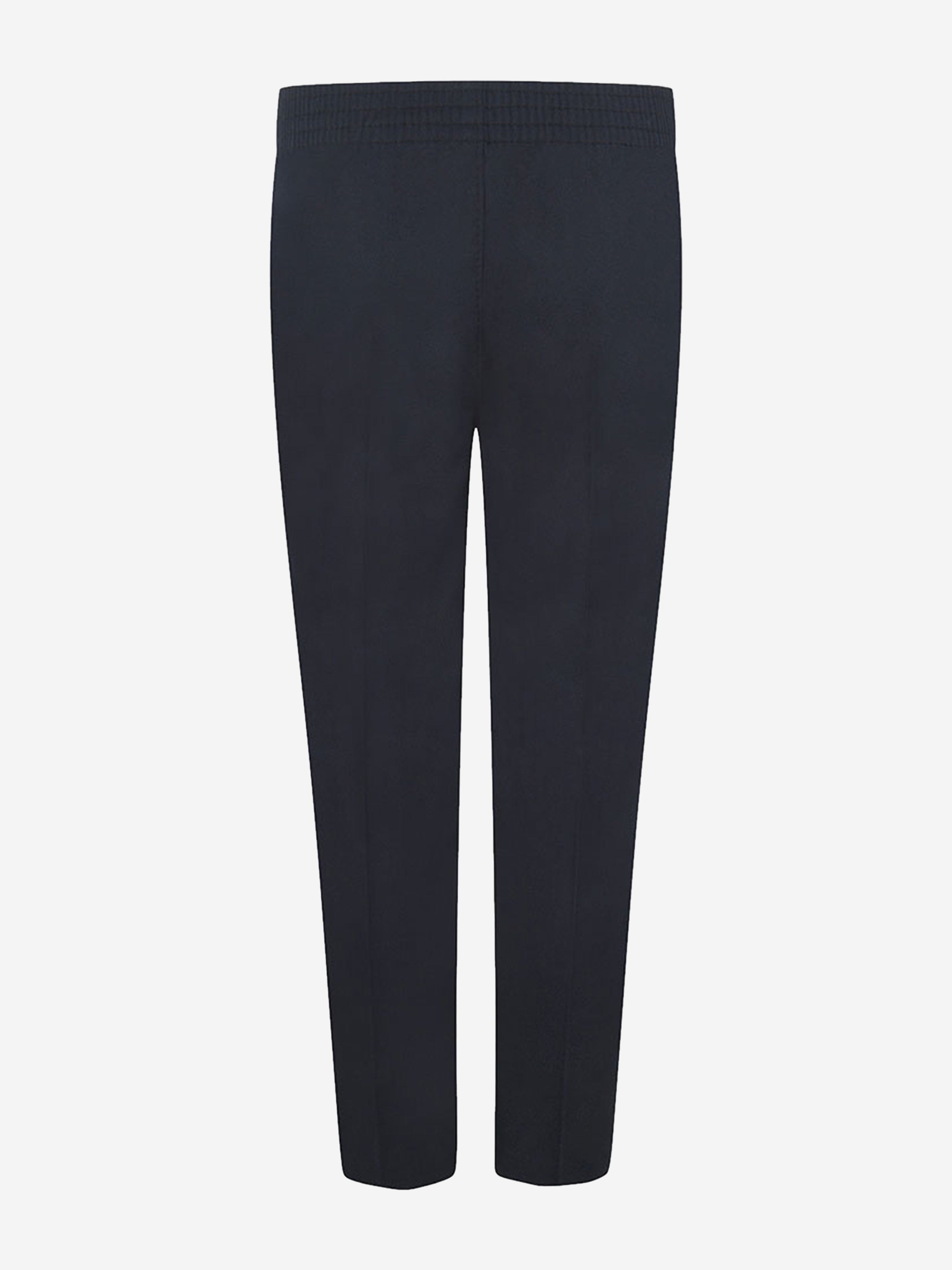 Zeco Boys School Elastic Back Pull-Up Slim Fit Trousers in Navy