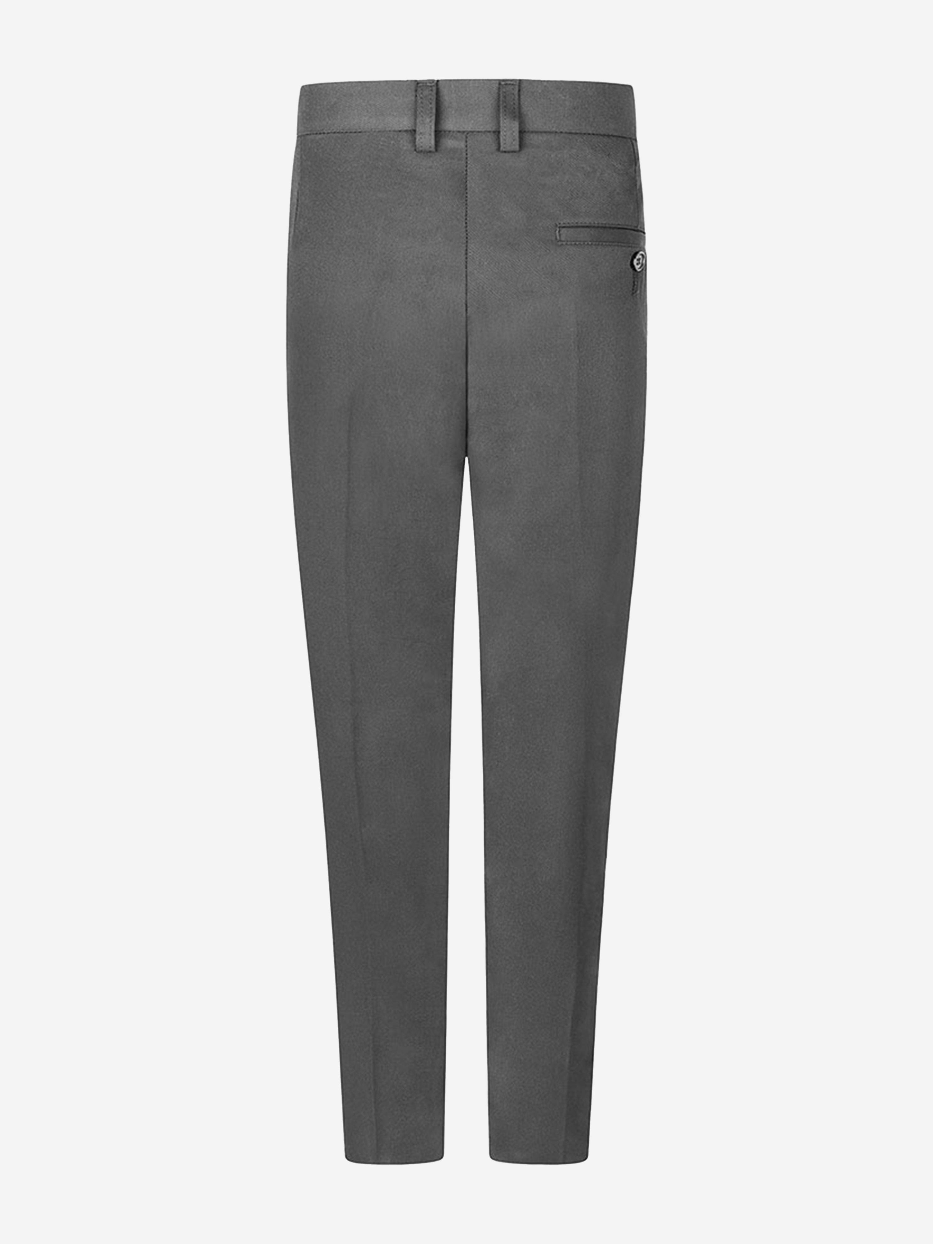 Zeco Boys School Slim Fit Long Leg Trousers in Grey