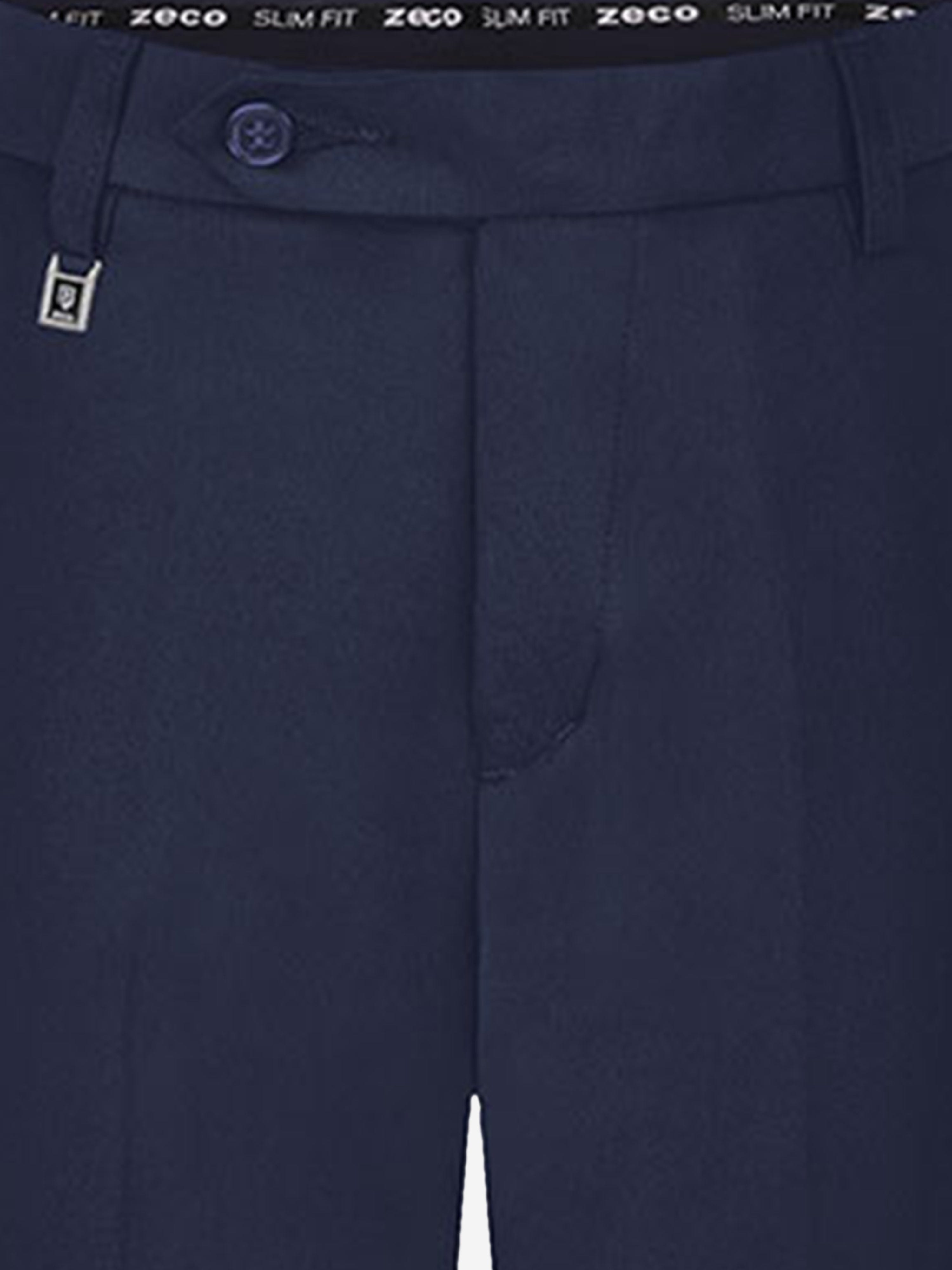 Zeco Boys School Slim Fit Long Leg Trousers in Navy