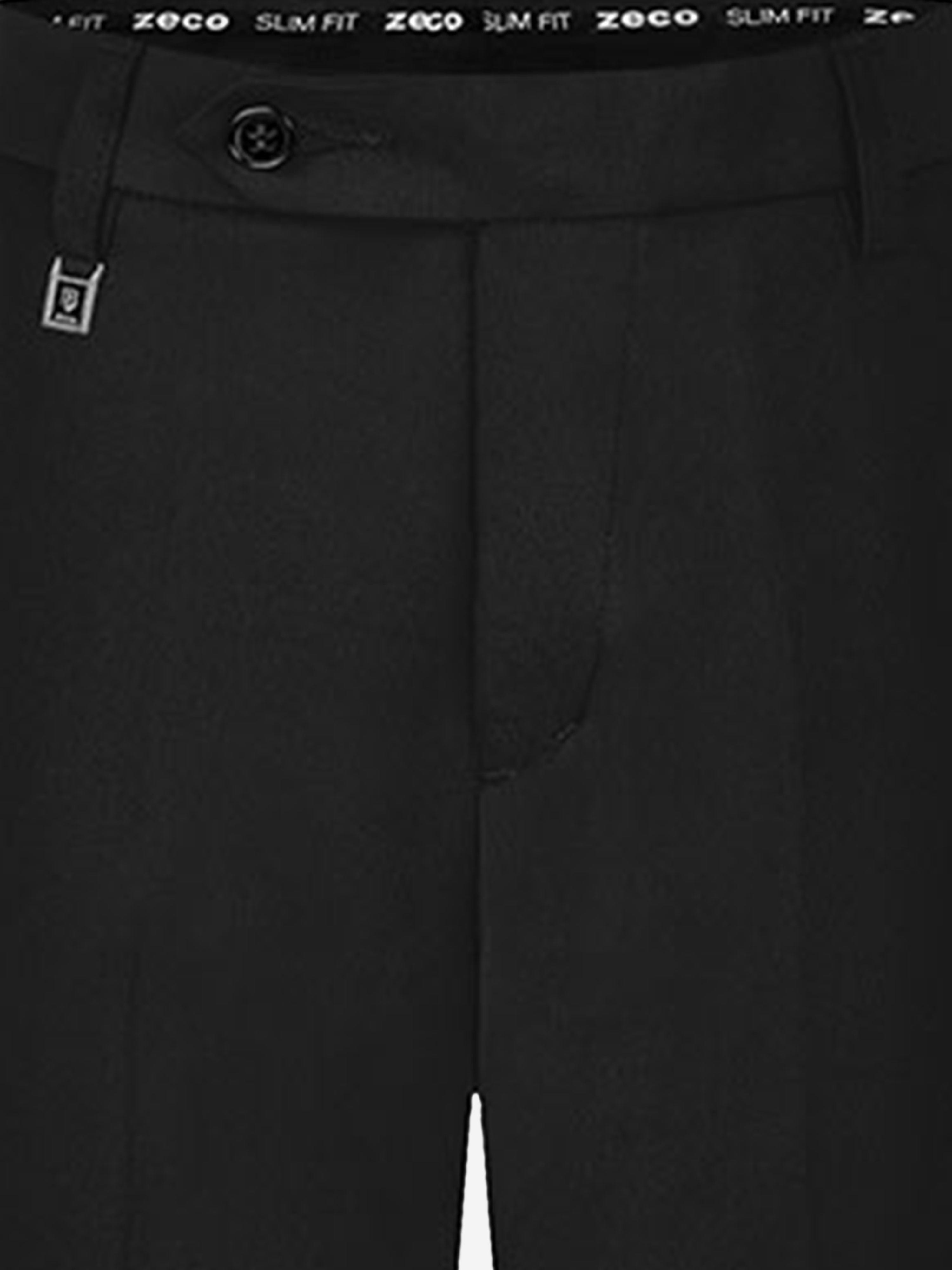 Zeco Boys School Slim Fit Regular Leg Trousers in Black