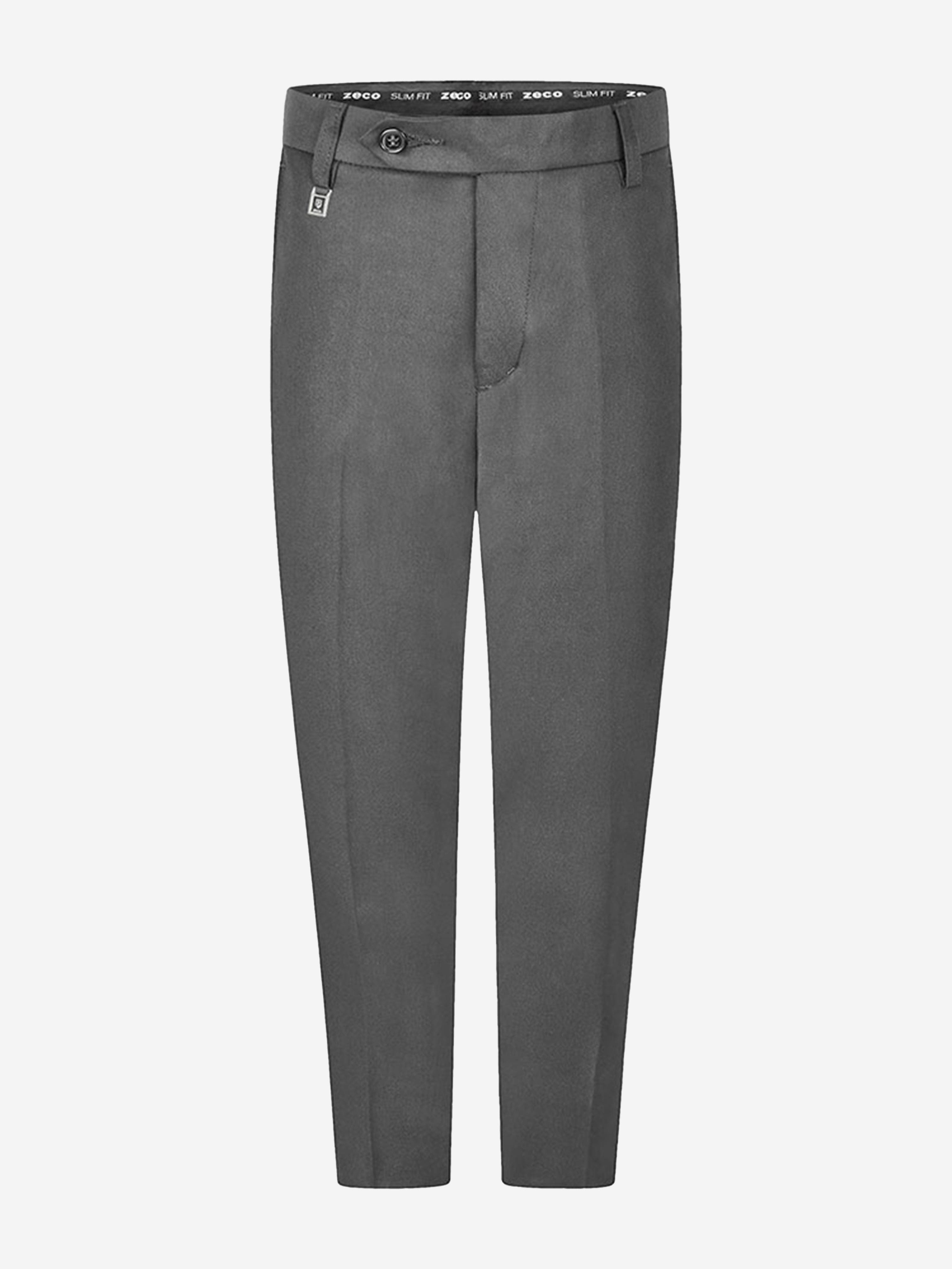 Zeco Boys School Slim Fit Short Leg Trousers in Grey