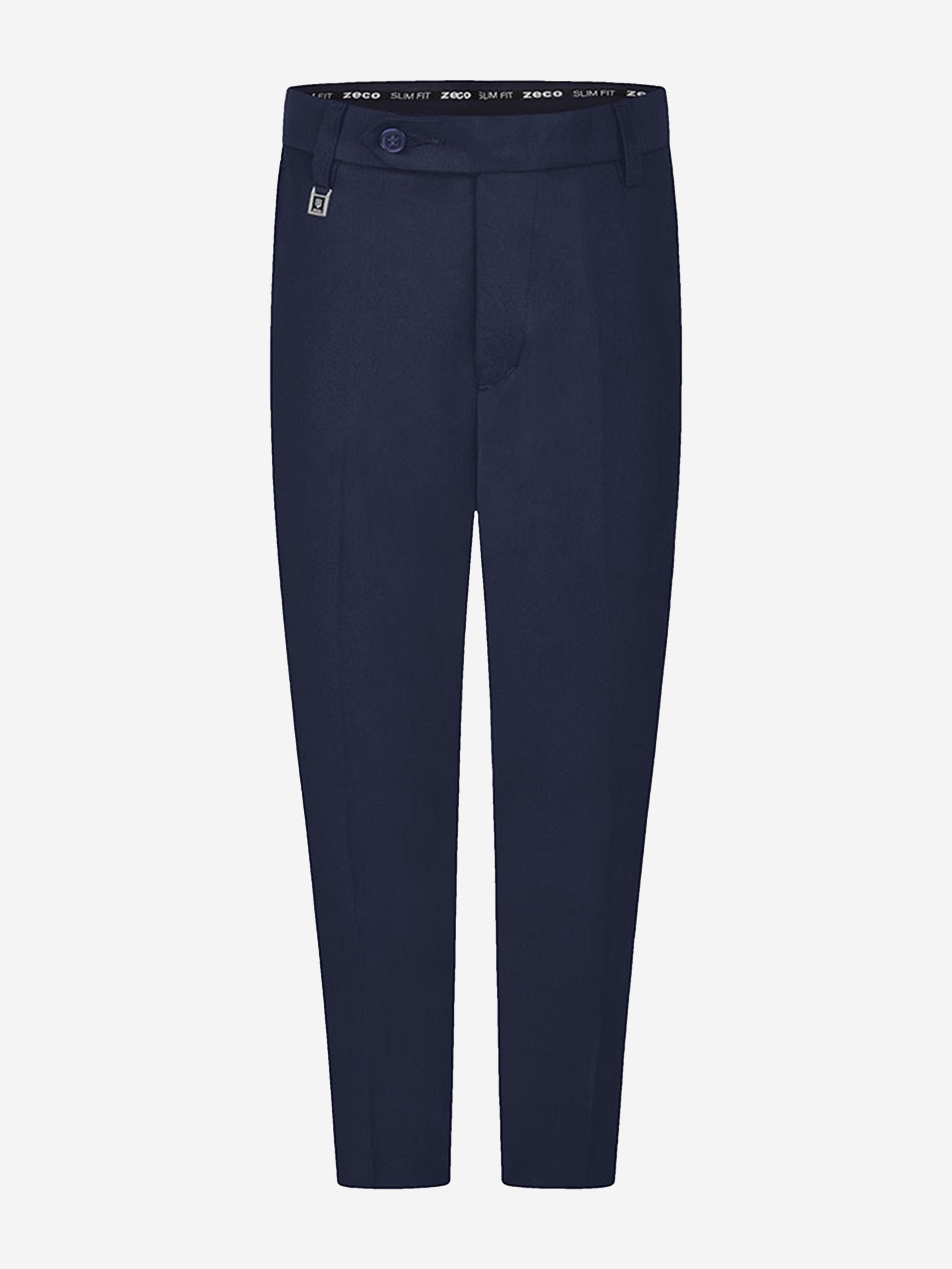 Zeco Boys School Slim Fit Short Leg Trousers in Navy