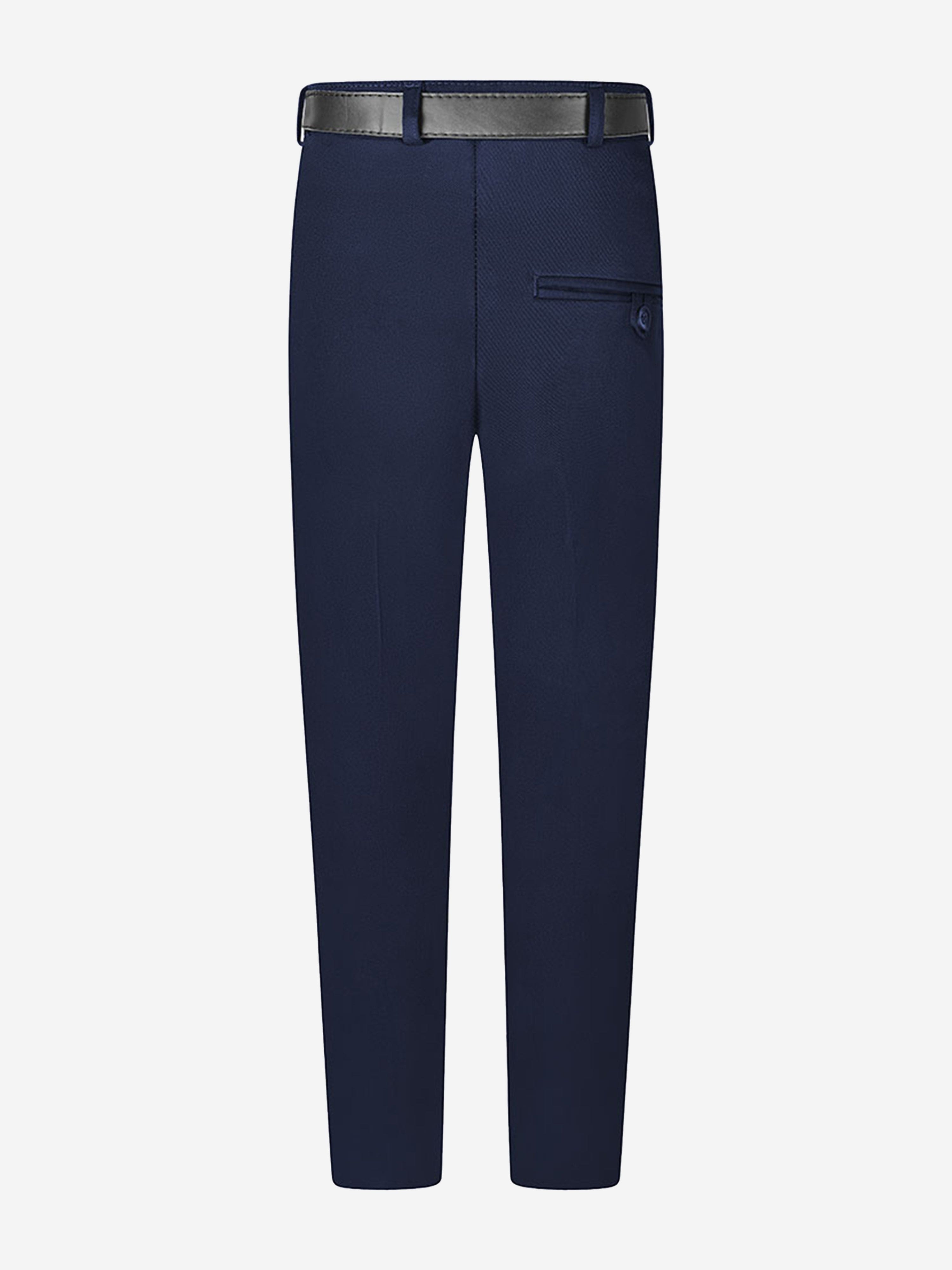 Zeco Boys School Senior Standard Fit Trousers - Long Leg in Navy