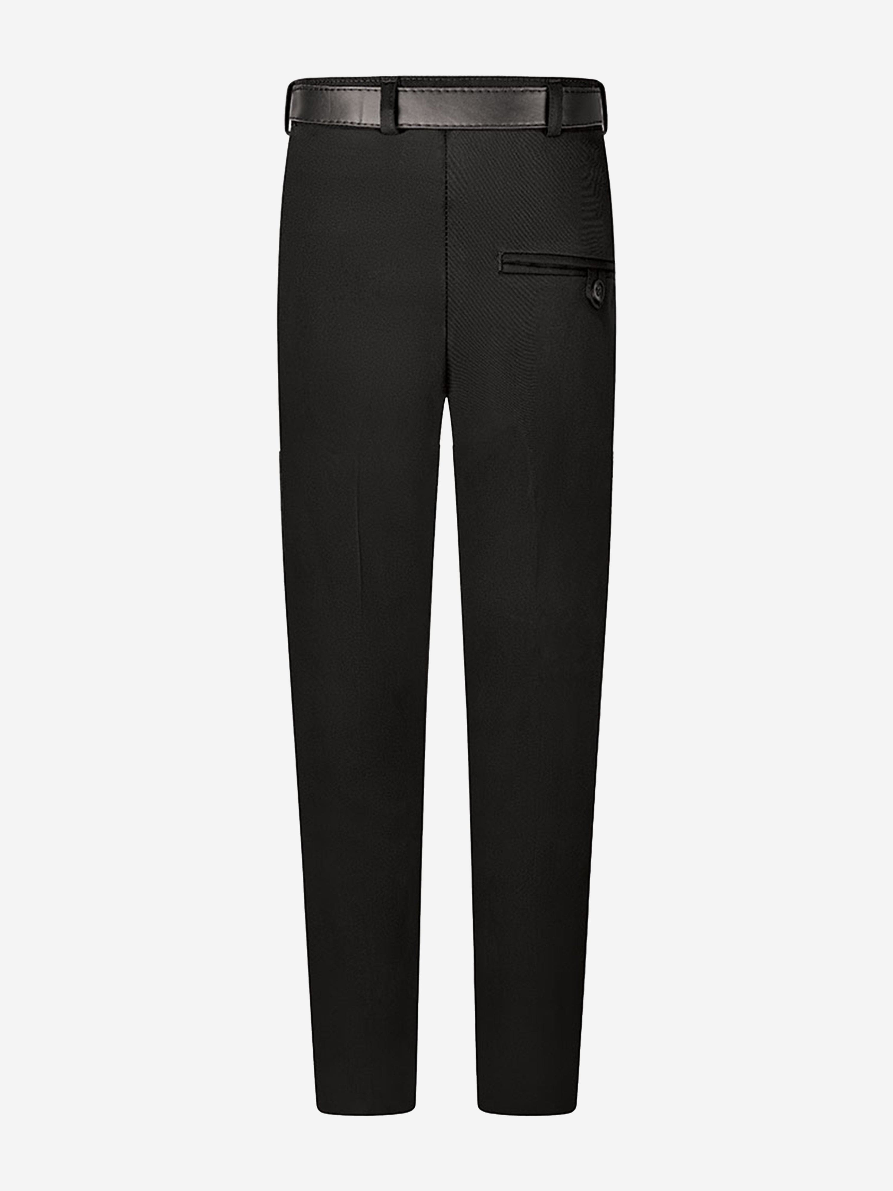 Zeco Boys School Senior Standard Fit Trousers - Extra Long Leg in Black