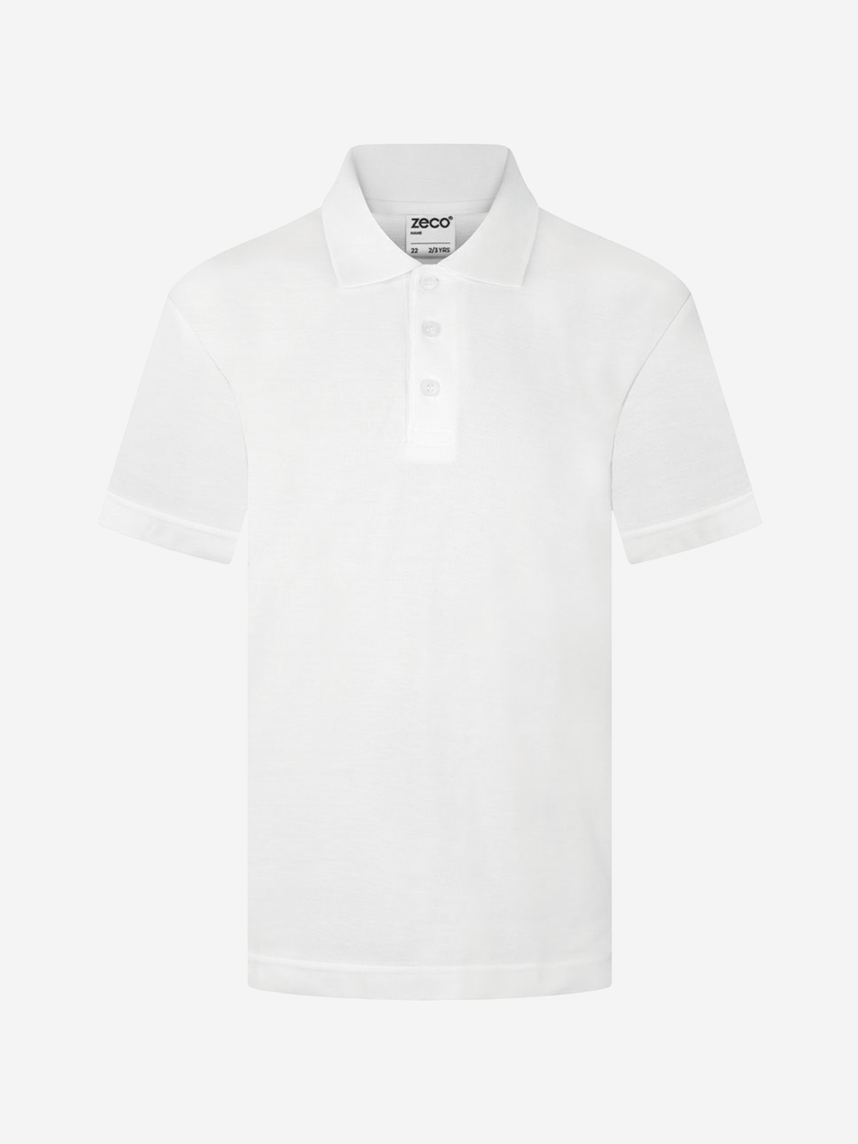 Zeco Kids School Polo Shirt in White