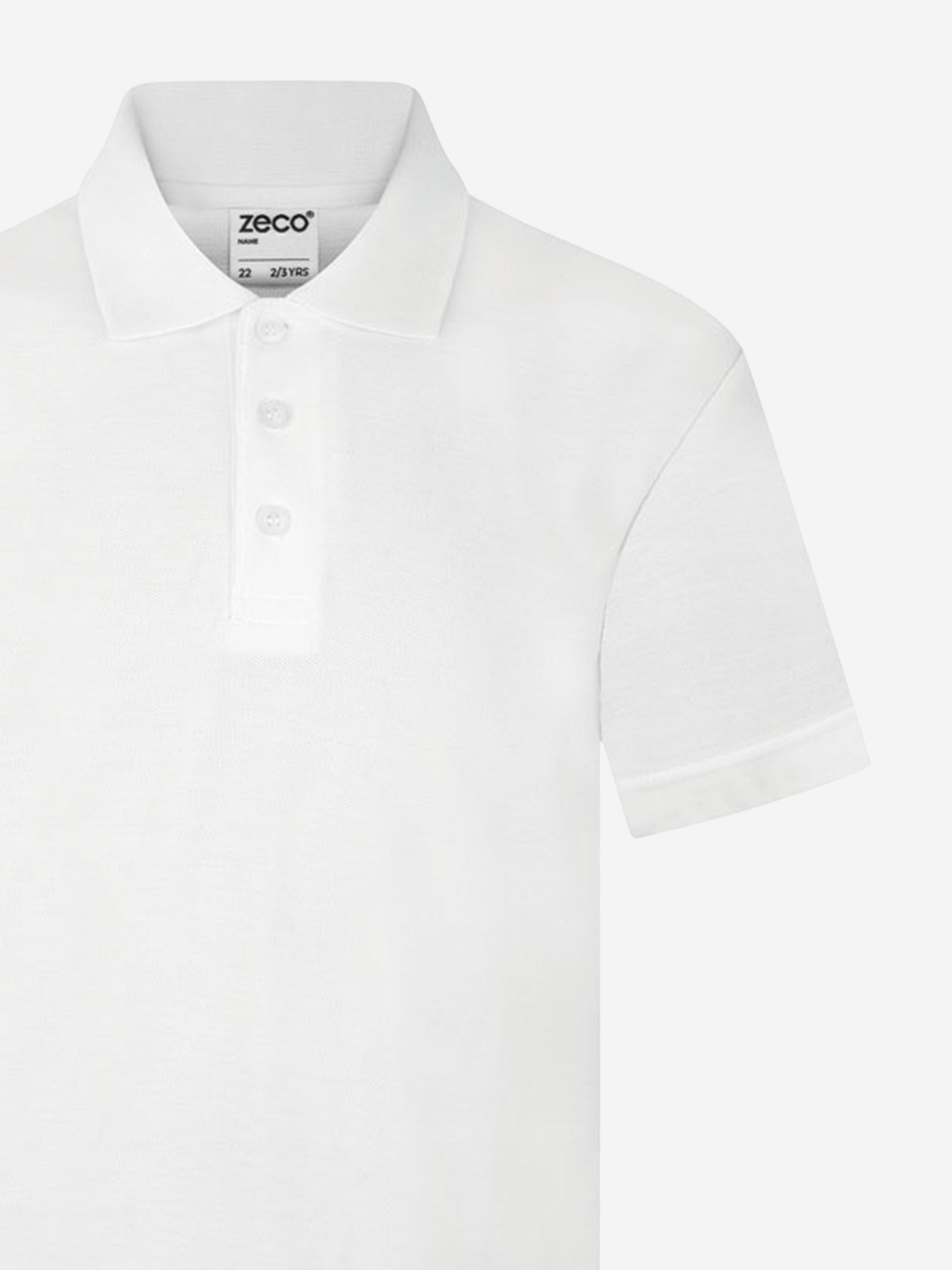 Zeco Kids School Polo Shirt in White