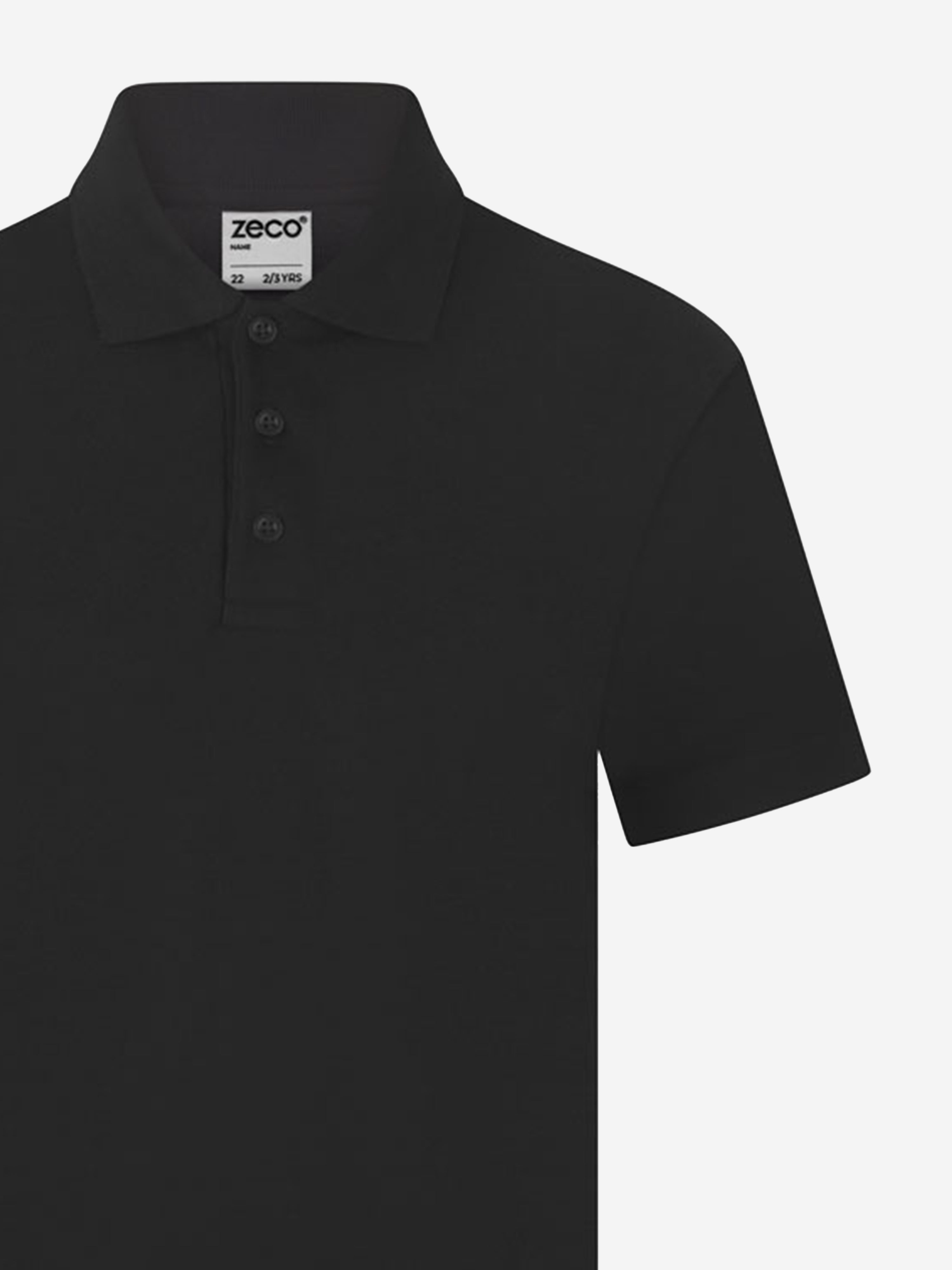 Zeco Kids School Polo Shirt in Black