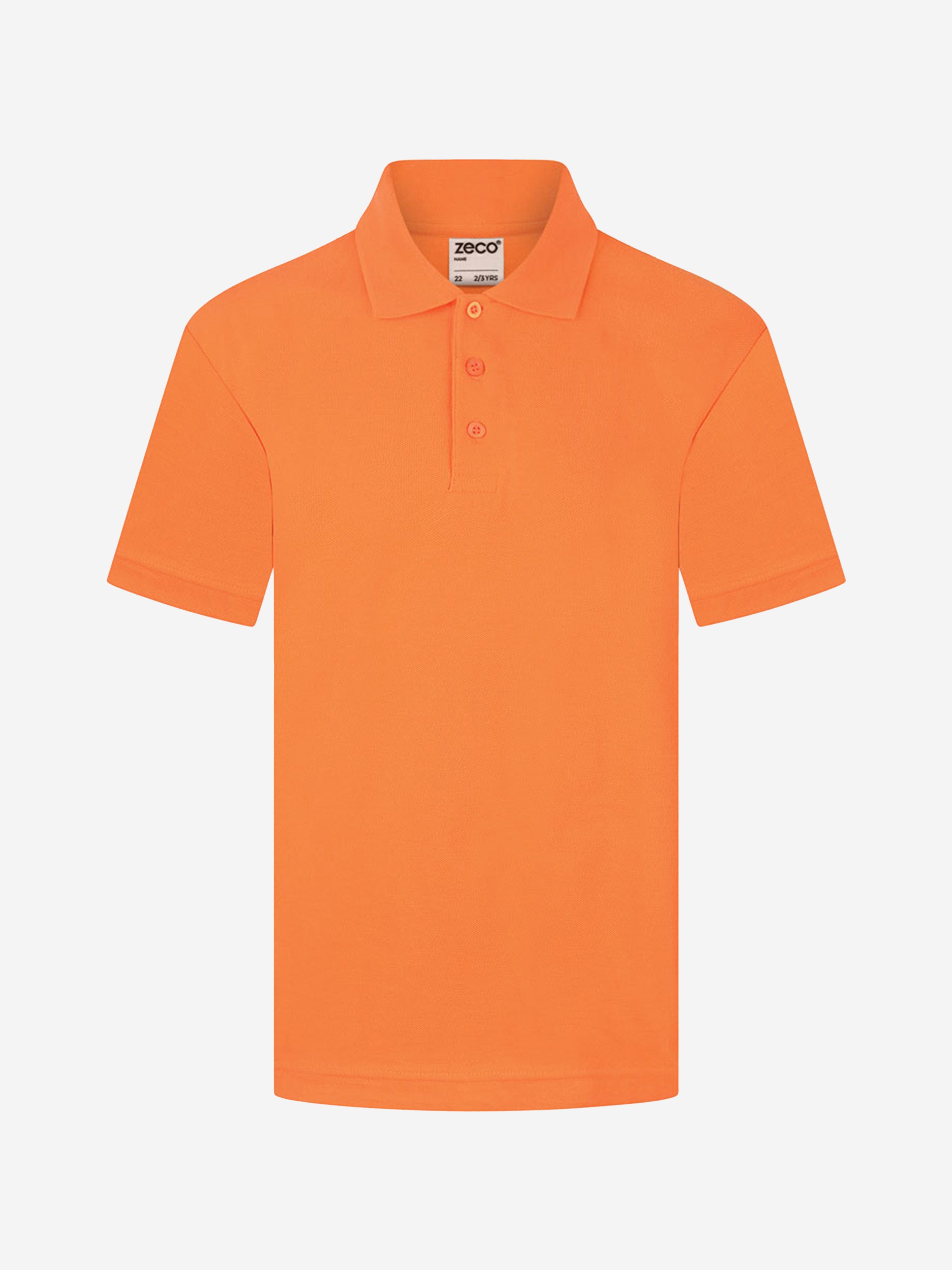 Zeco Kids School Polo Shirt in Orange