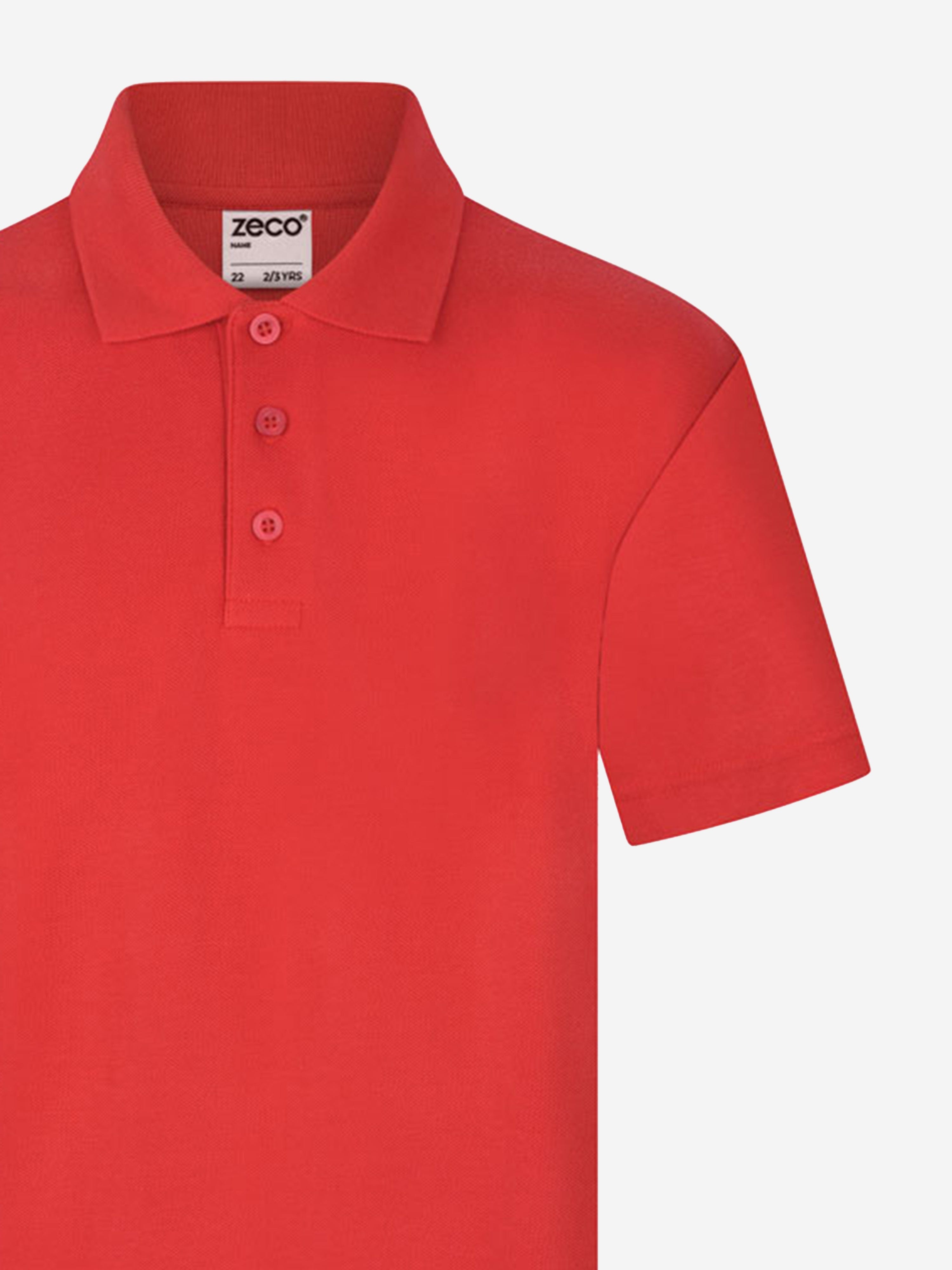 Zeco Kids School Polo Shirt in Red