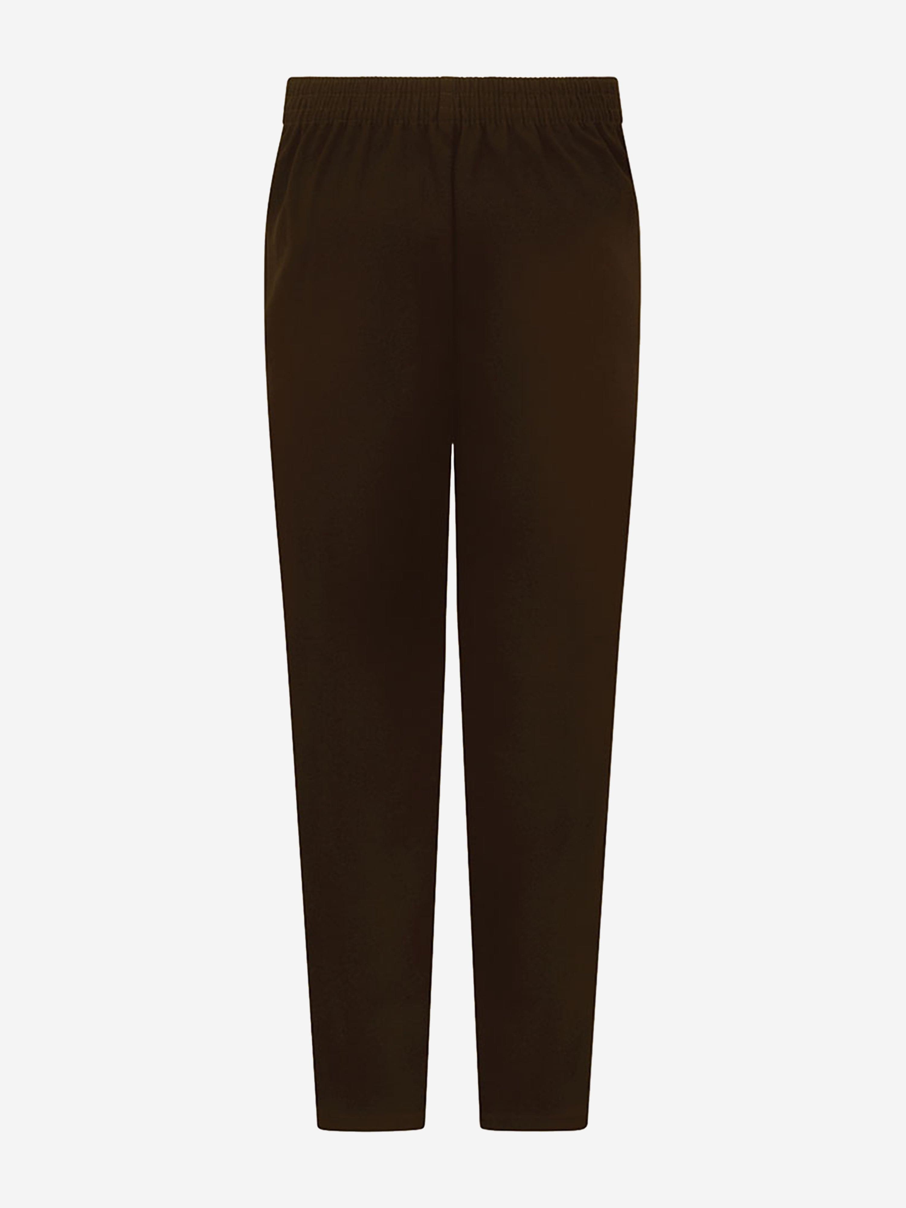 Zeco Girls School 2 Pocket Lycra Trousers in Brown