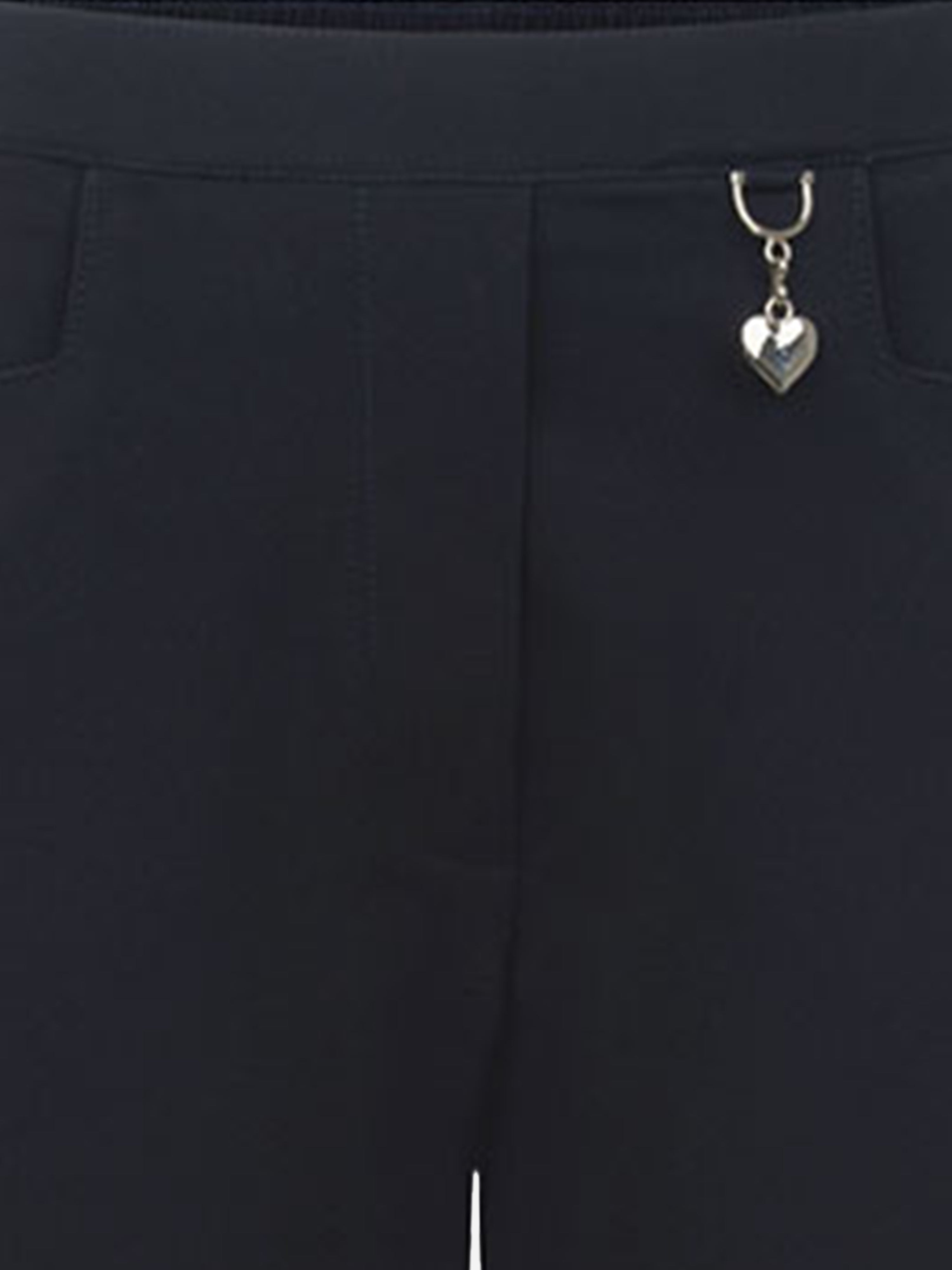 Zeco Girls School 2 Pocket Lycra Trousers in Navy