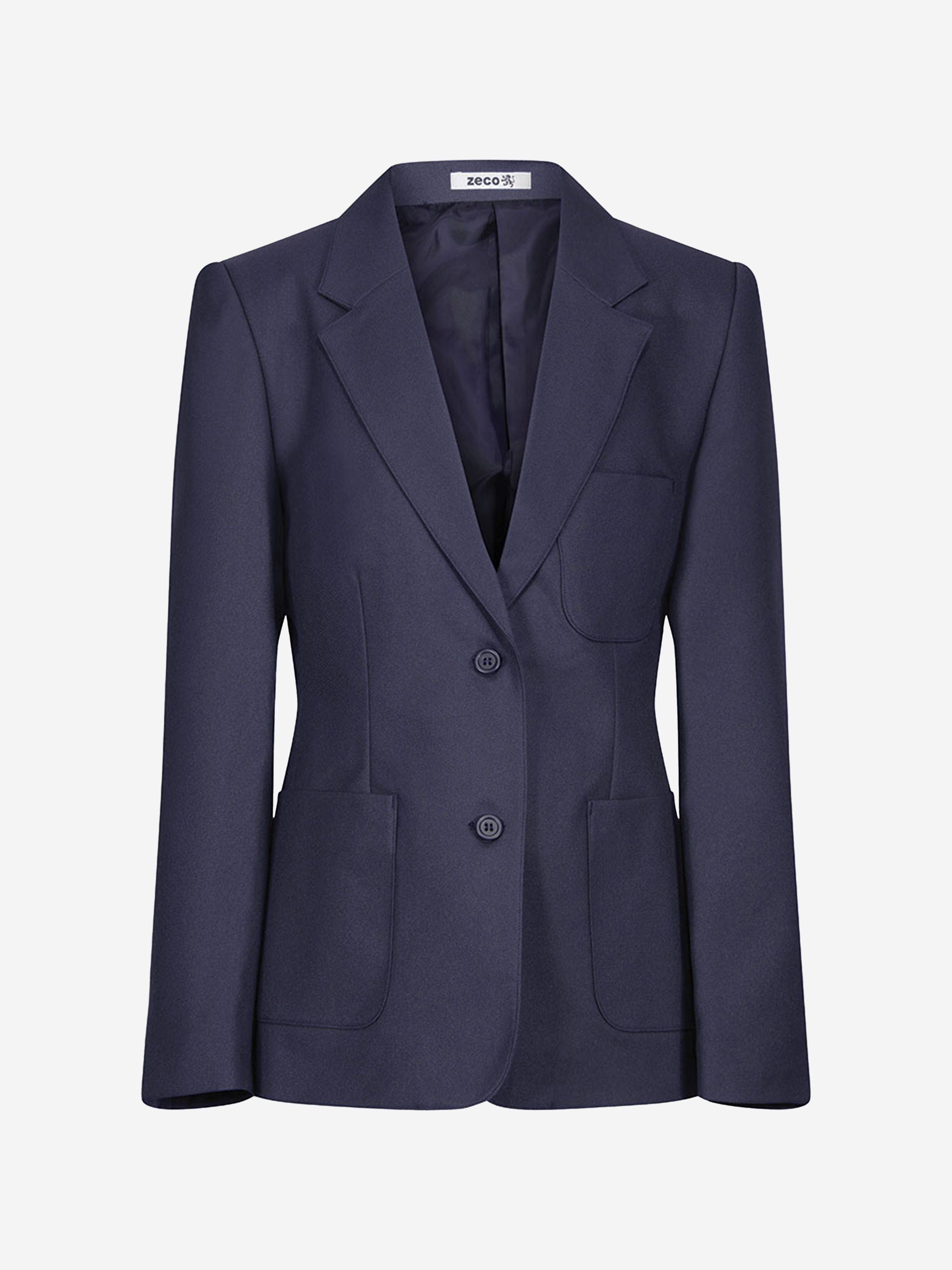 Zeco Girls School Fitted Eco Blazer in Navy