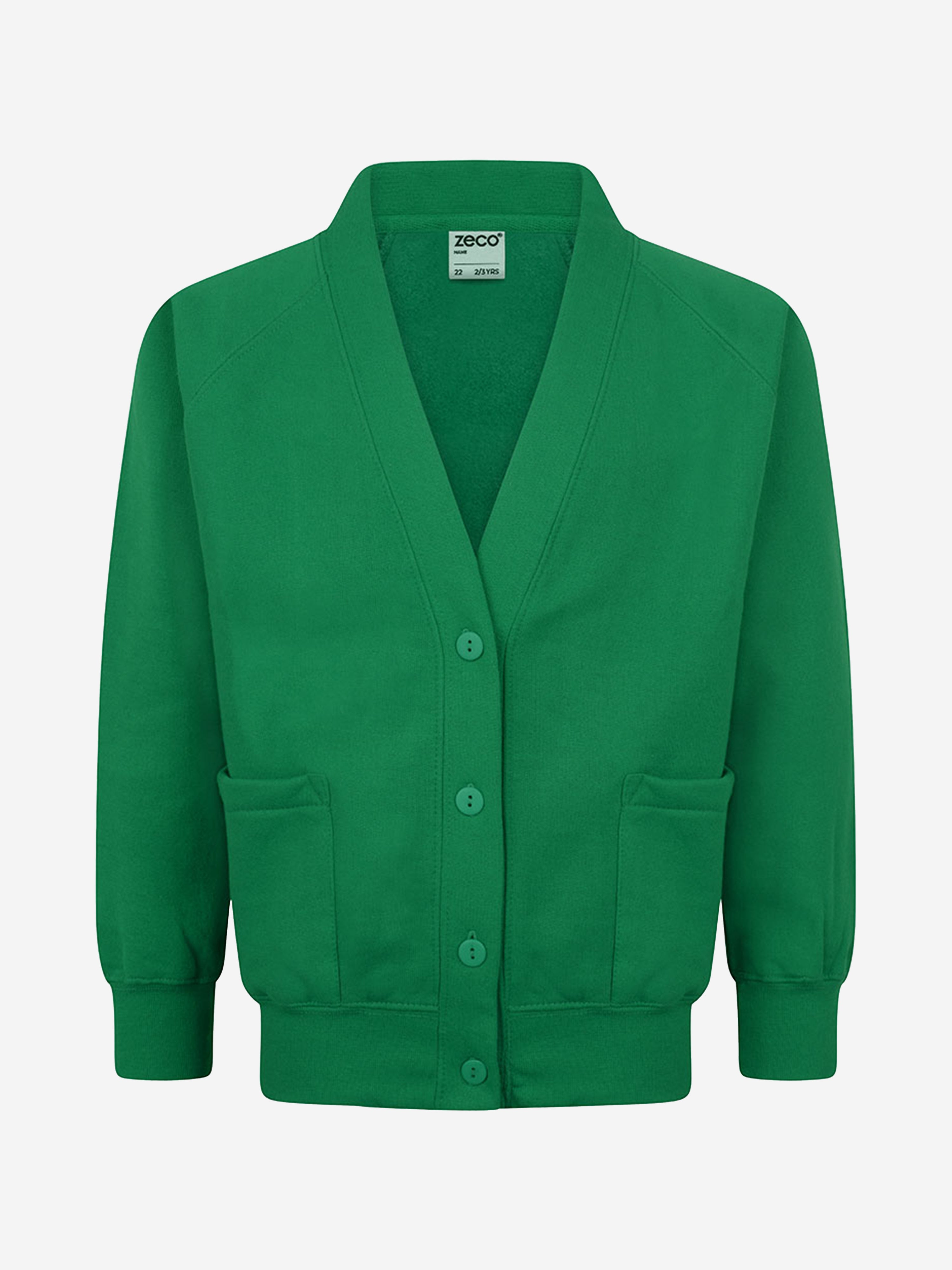 Zeco Kids School Sweatshirt Cardigan in Green