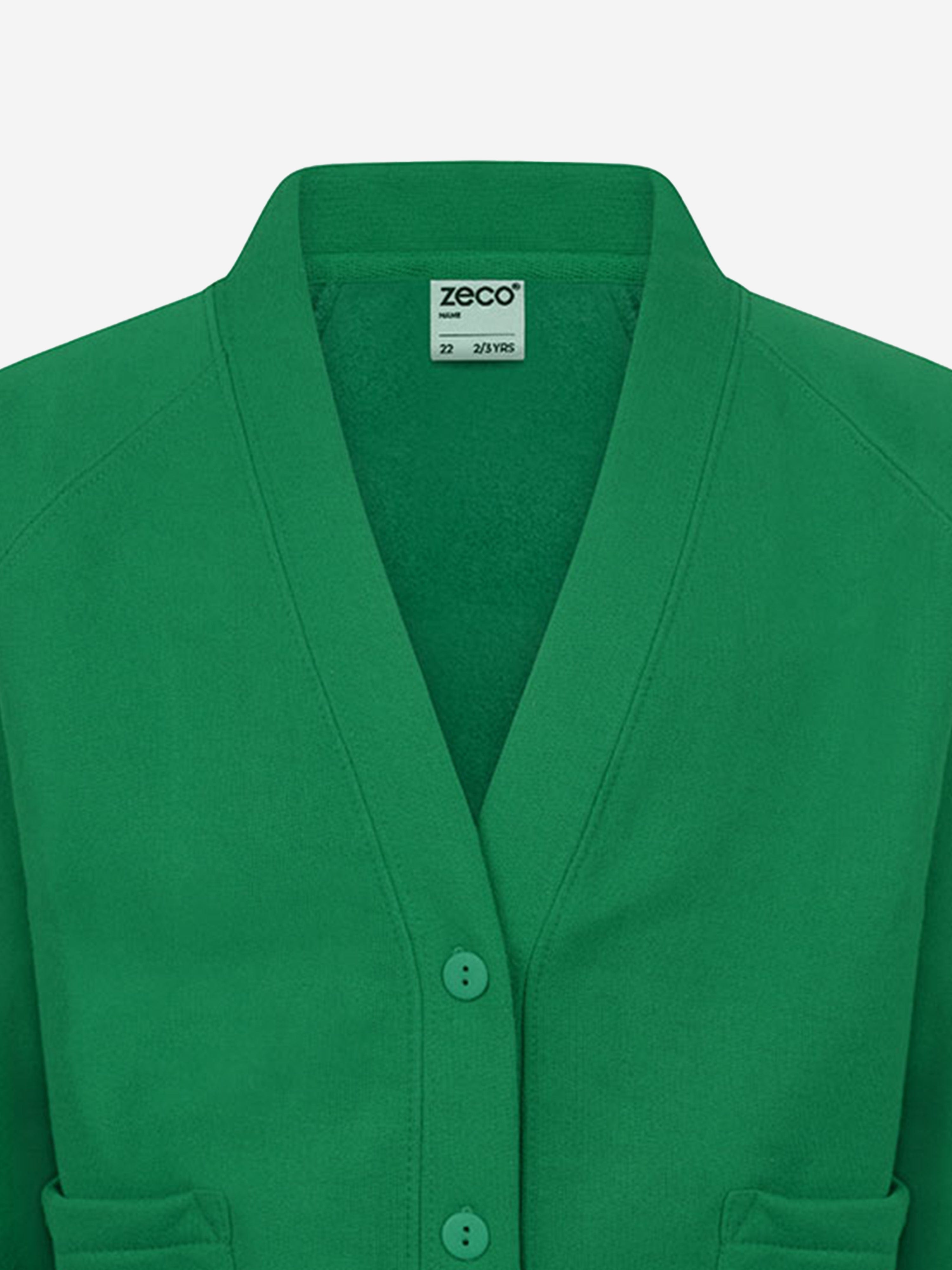 Zeco Kids School Sweatshirt Cardigan in Green