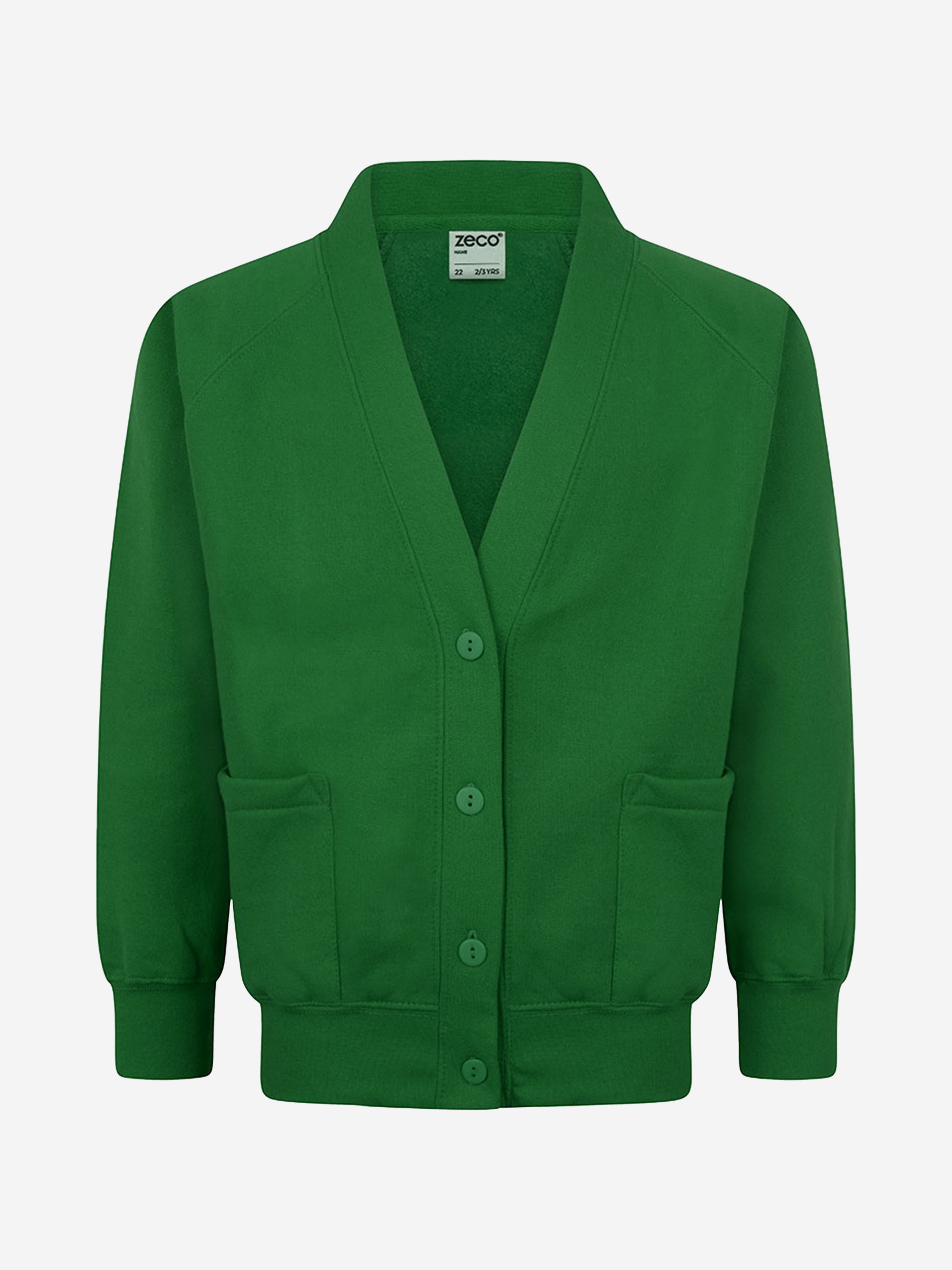 Zeco Kids School Sweatshirt Cardigan in Green