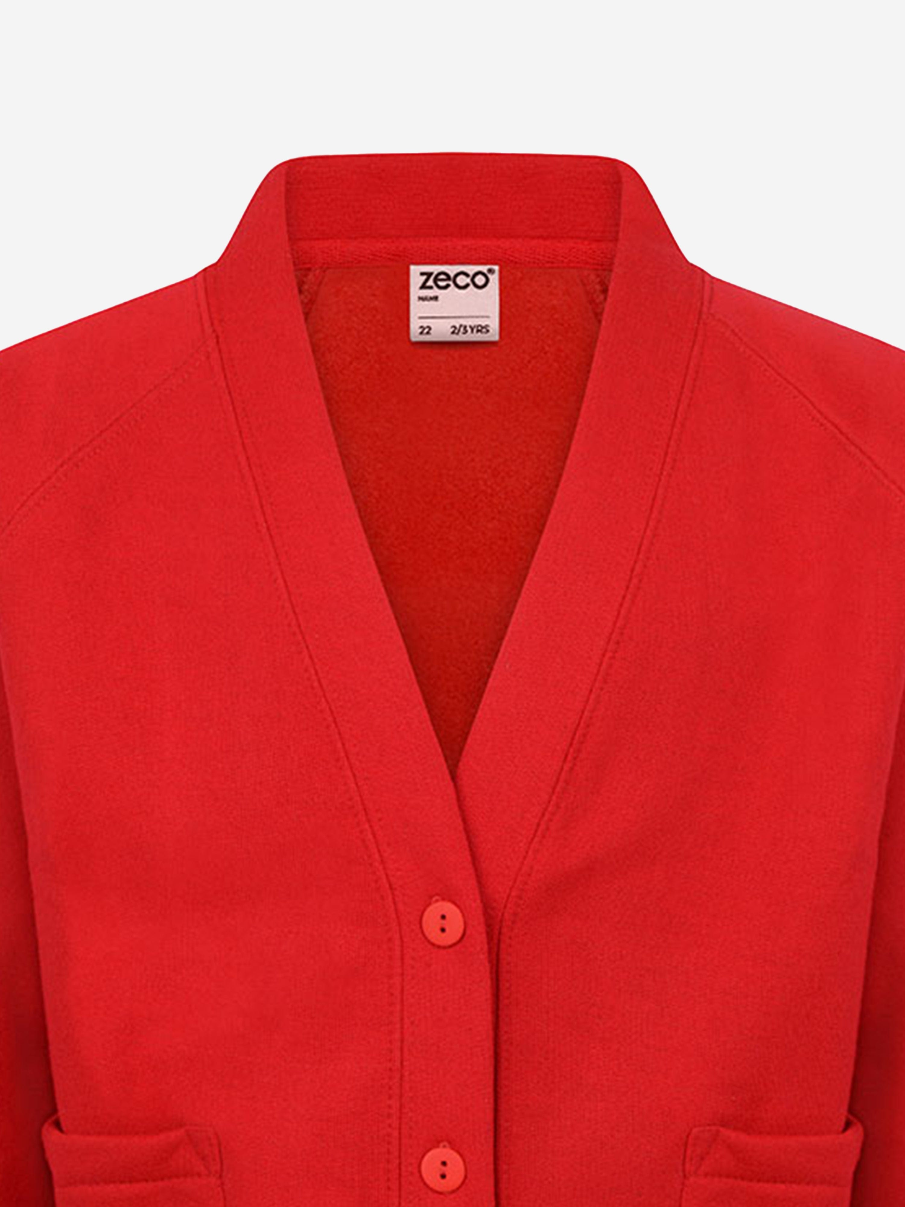 Zeco Kids School Sweatshirt Cardigan in Red