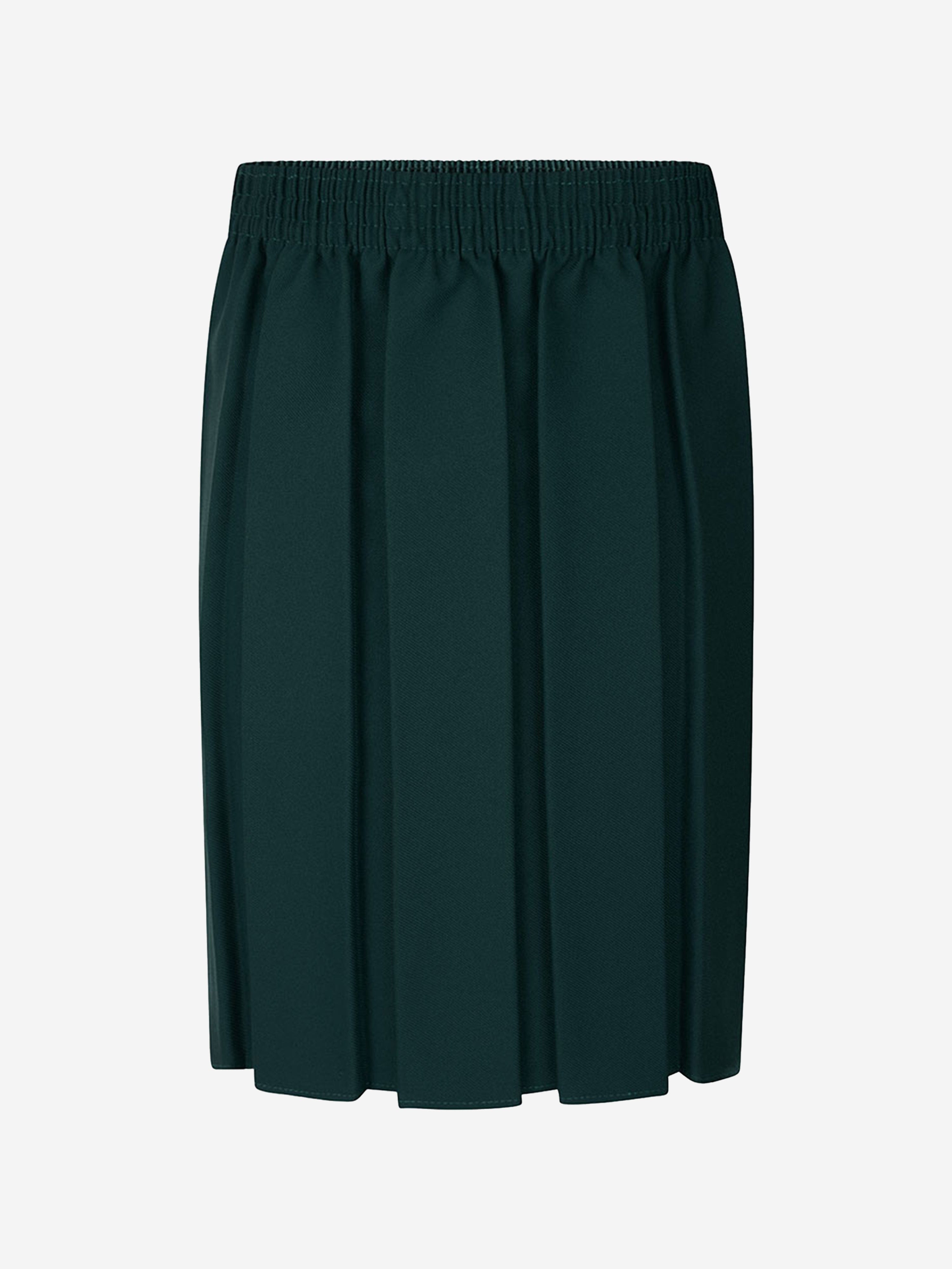 Zeco Girls School Box Pleat Skirt in Green