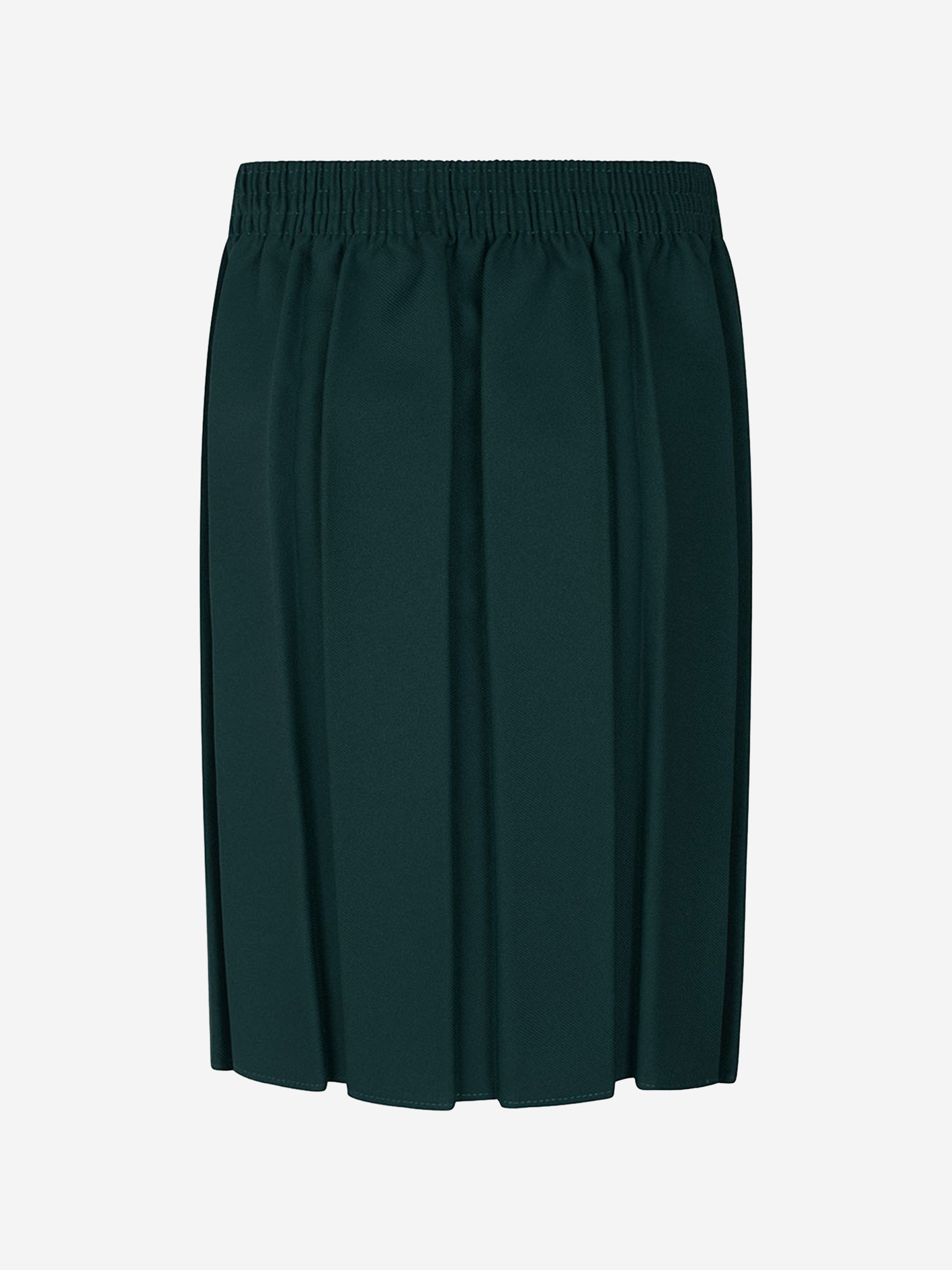 Zeco Girls School Box Pleat Skirt in Green