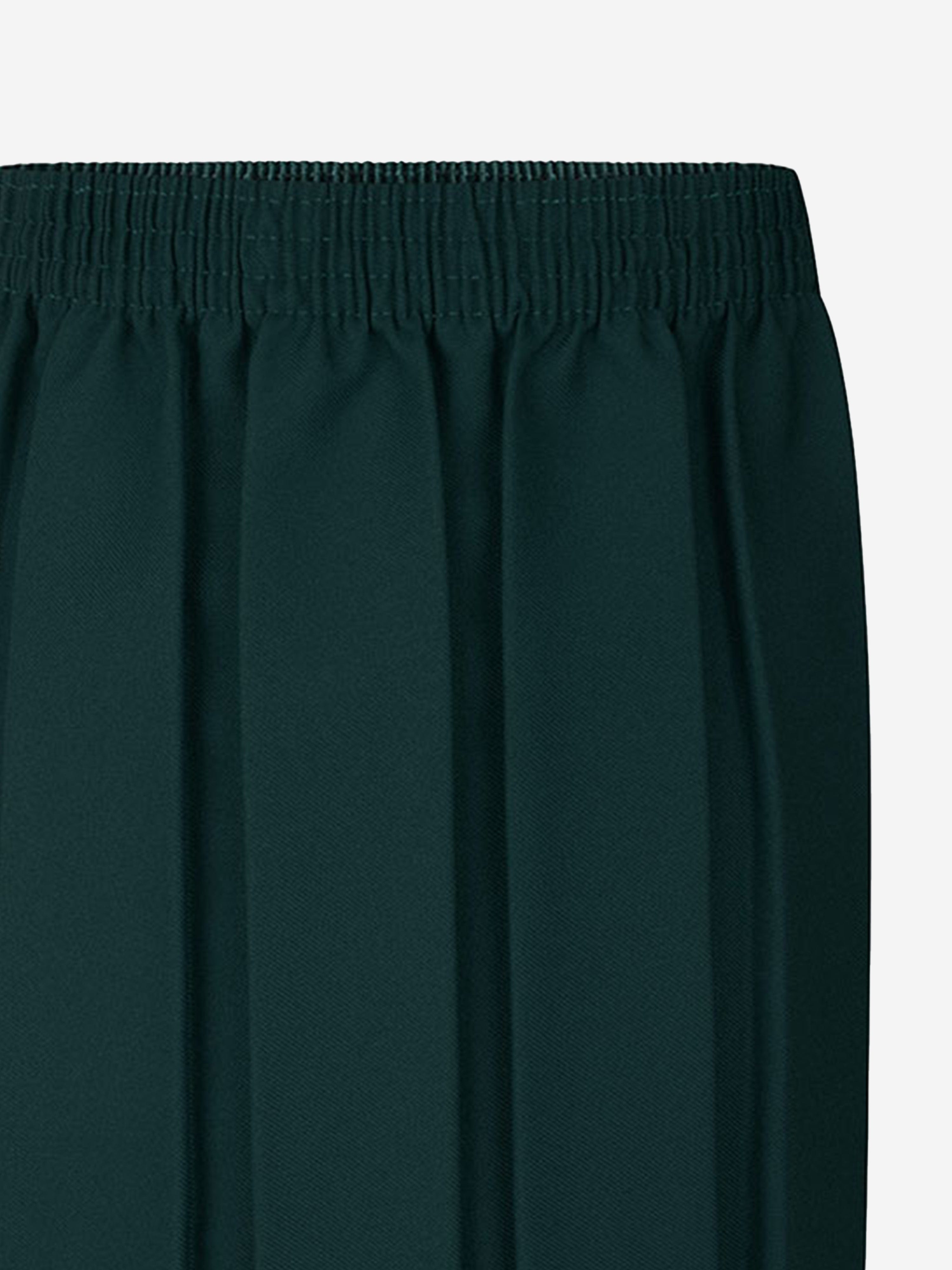 Zeco Girls School Box Pleat Skirt in Green