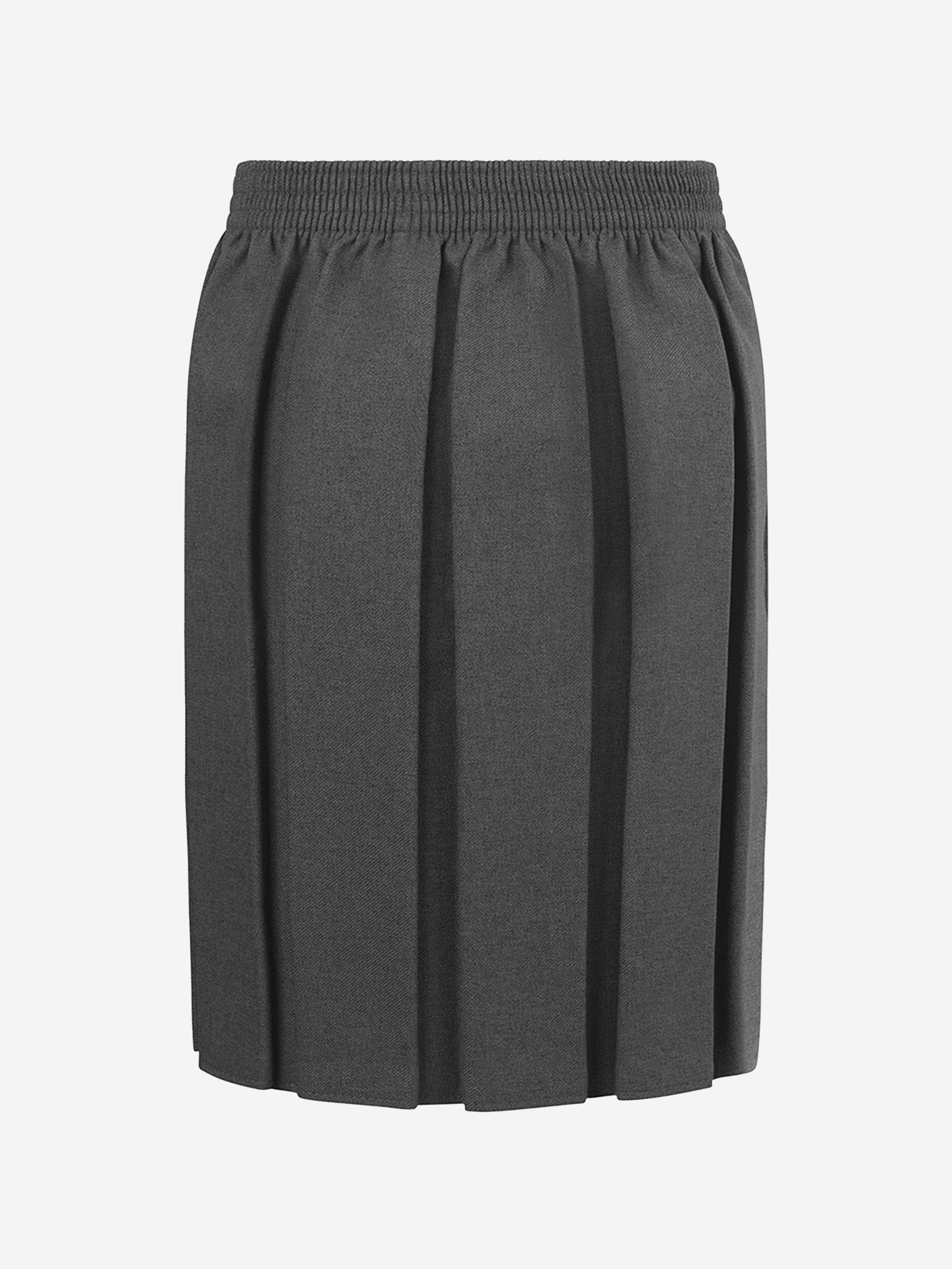 Zeco Girls School Box Pleat Skirt in Grey