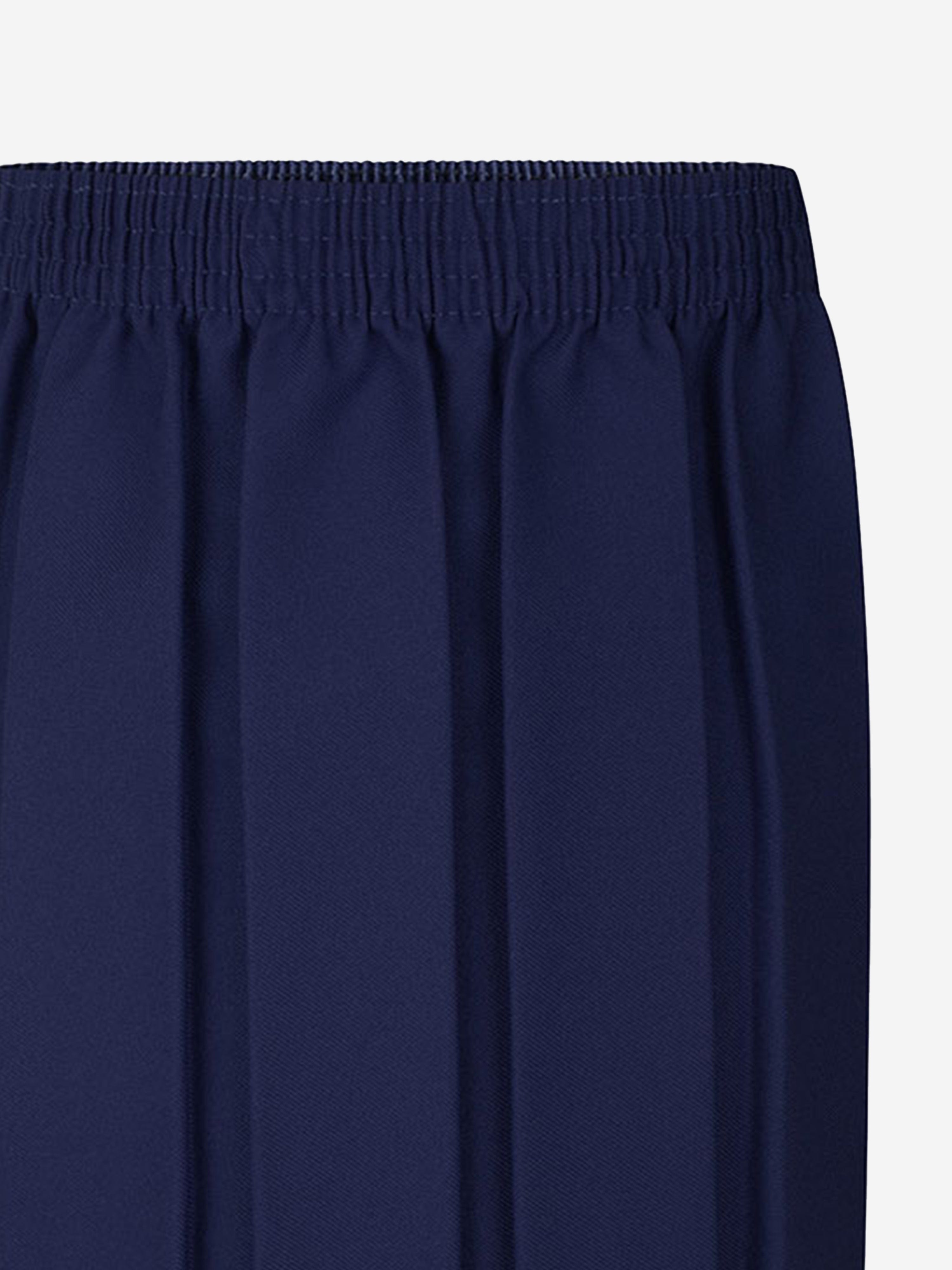 Zeco Girls School Box Pleat Skirt in Navy