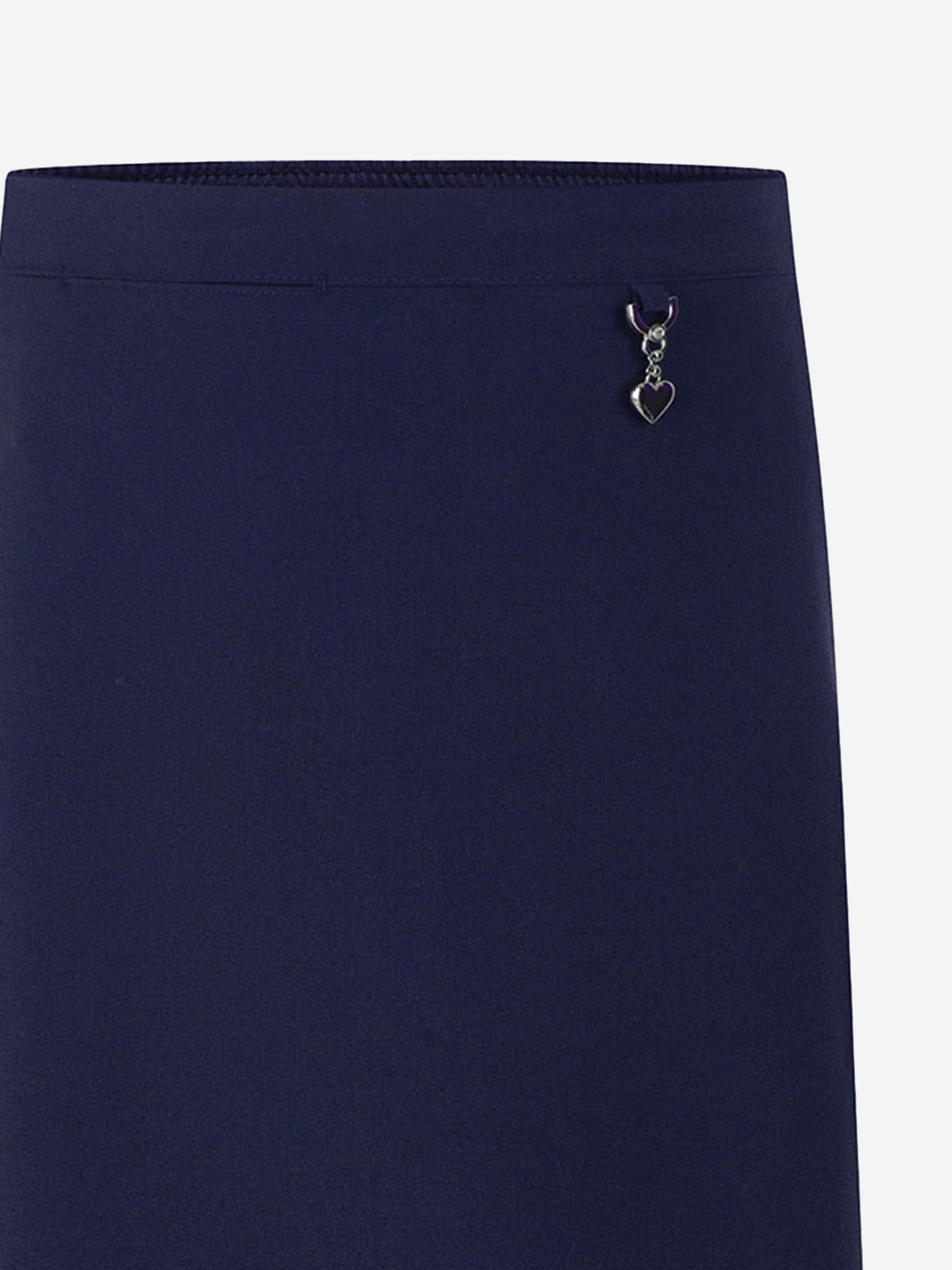 Zeco Girls School Lycra Heart Skirt in Navy