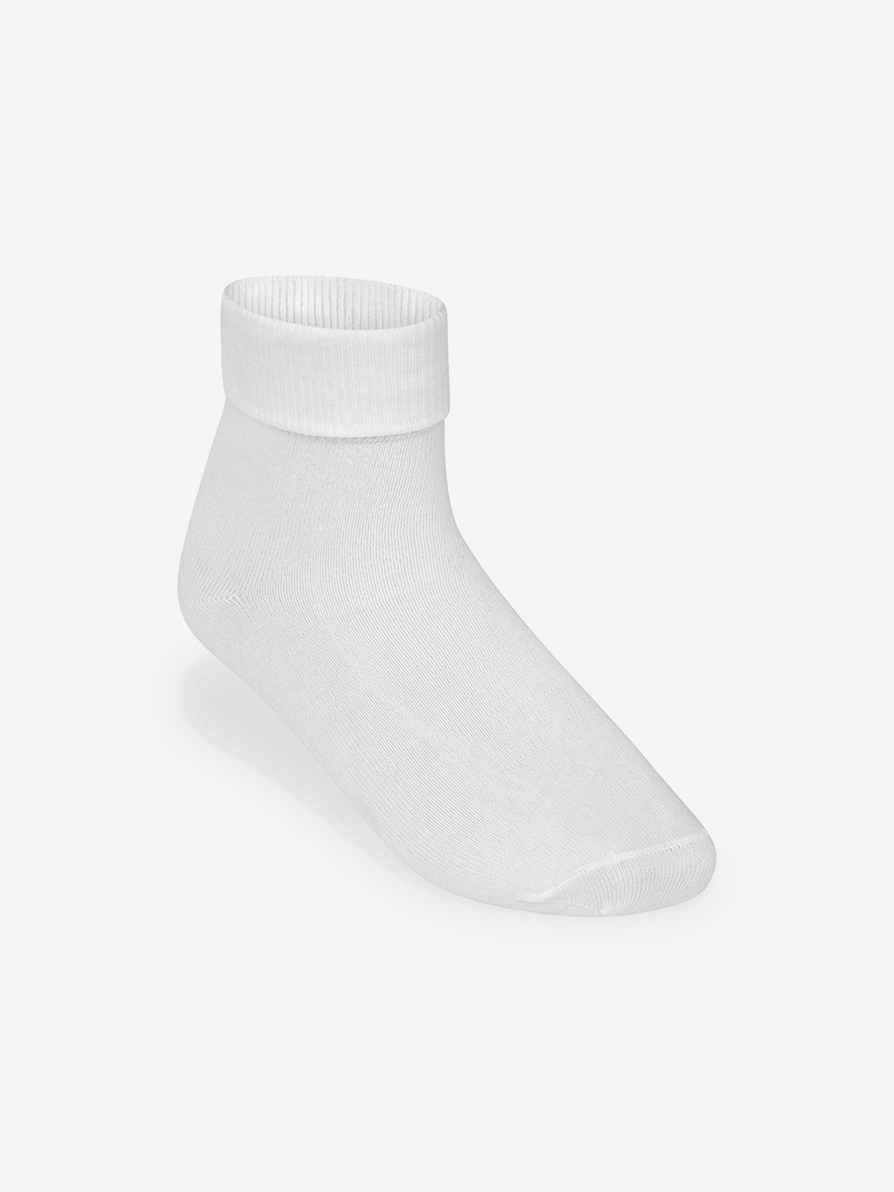 Zeco Girls School Turnover Socks (3 Pack) in White