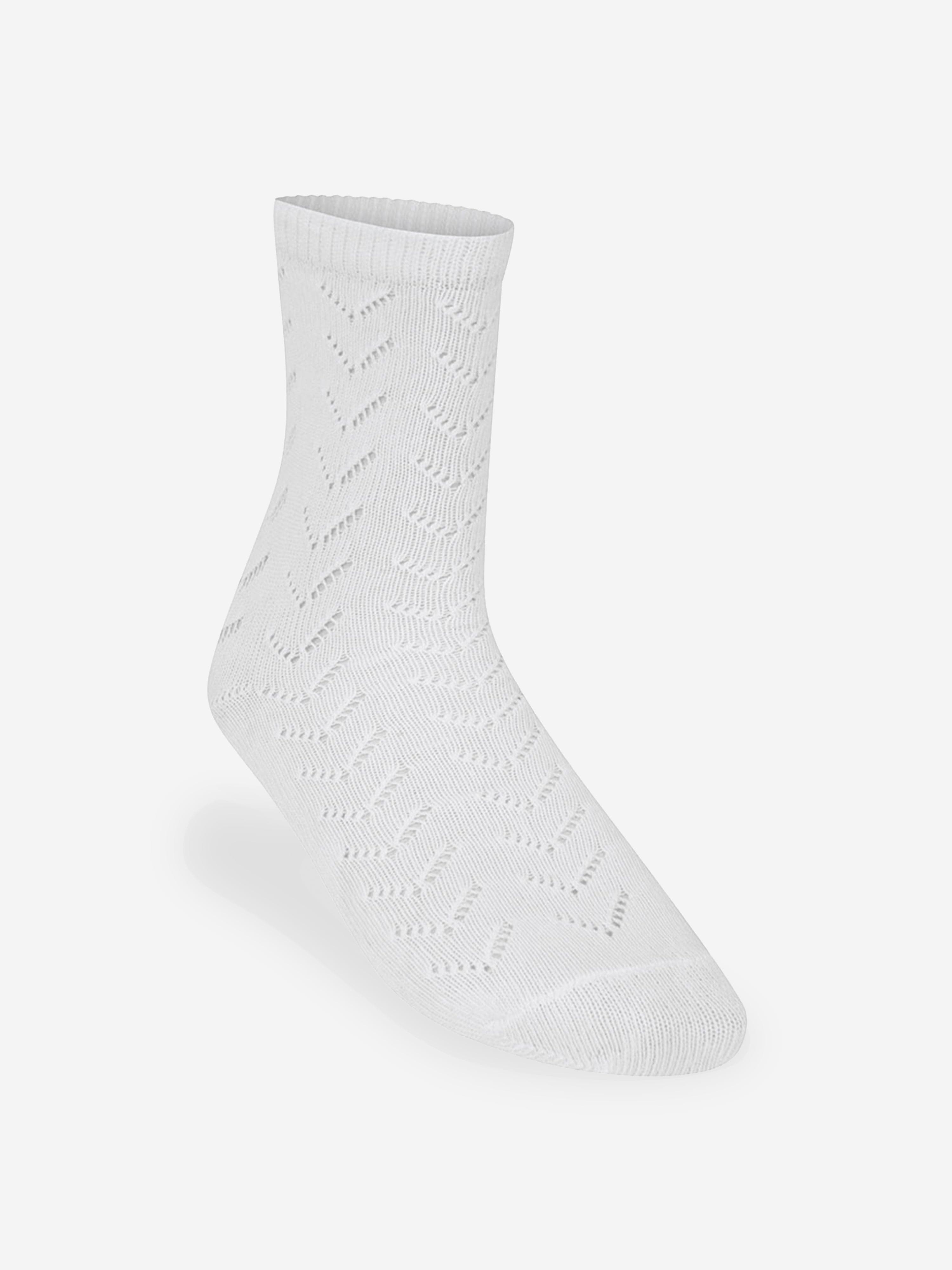 Zeco Girls School Pelerine Ankle Socks (3 Pack) in White