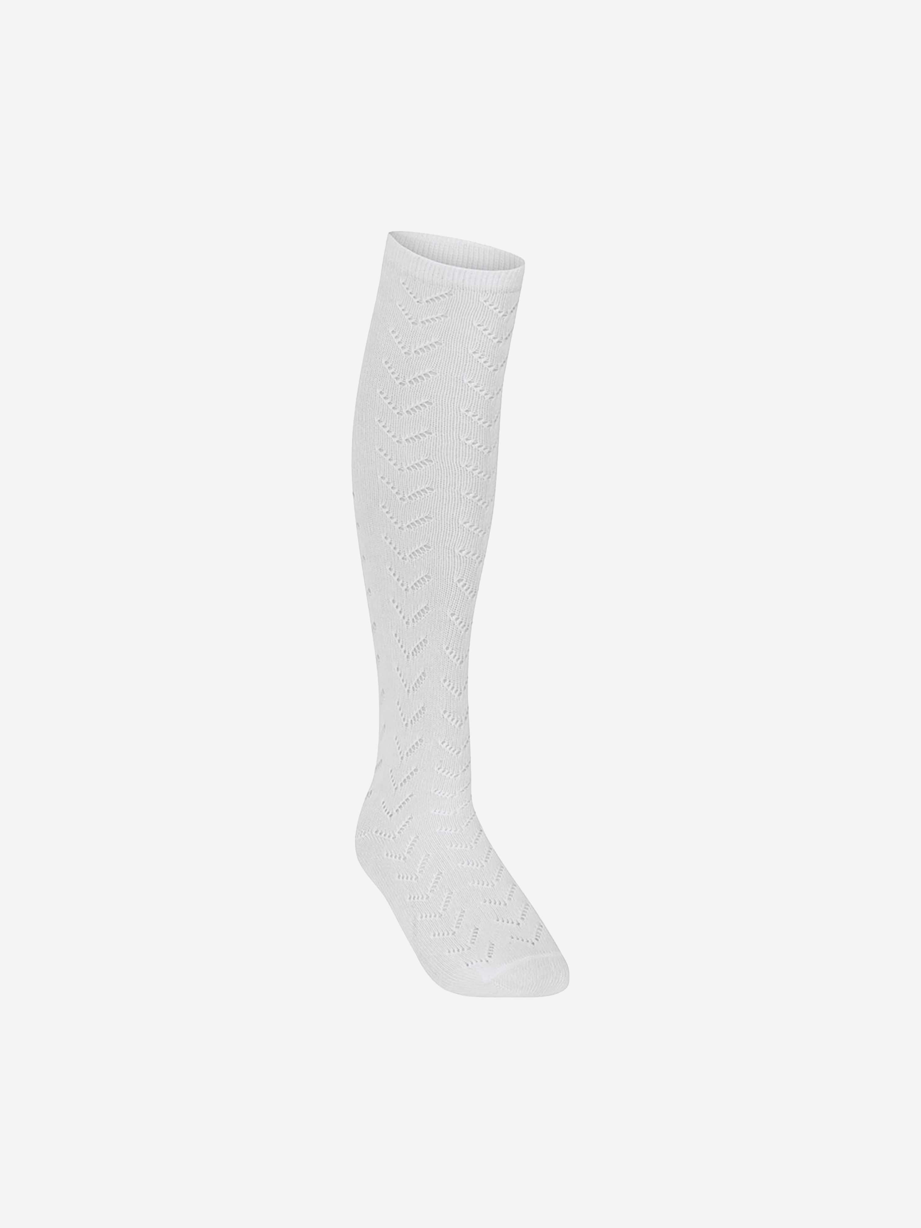 Zeco Girls School Pelerine Knee High Socks (3 Pack) in White